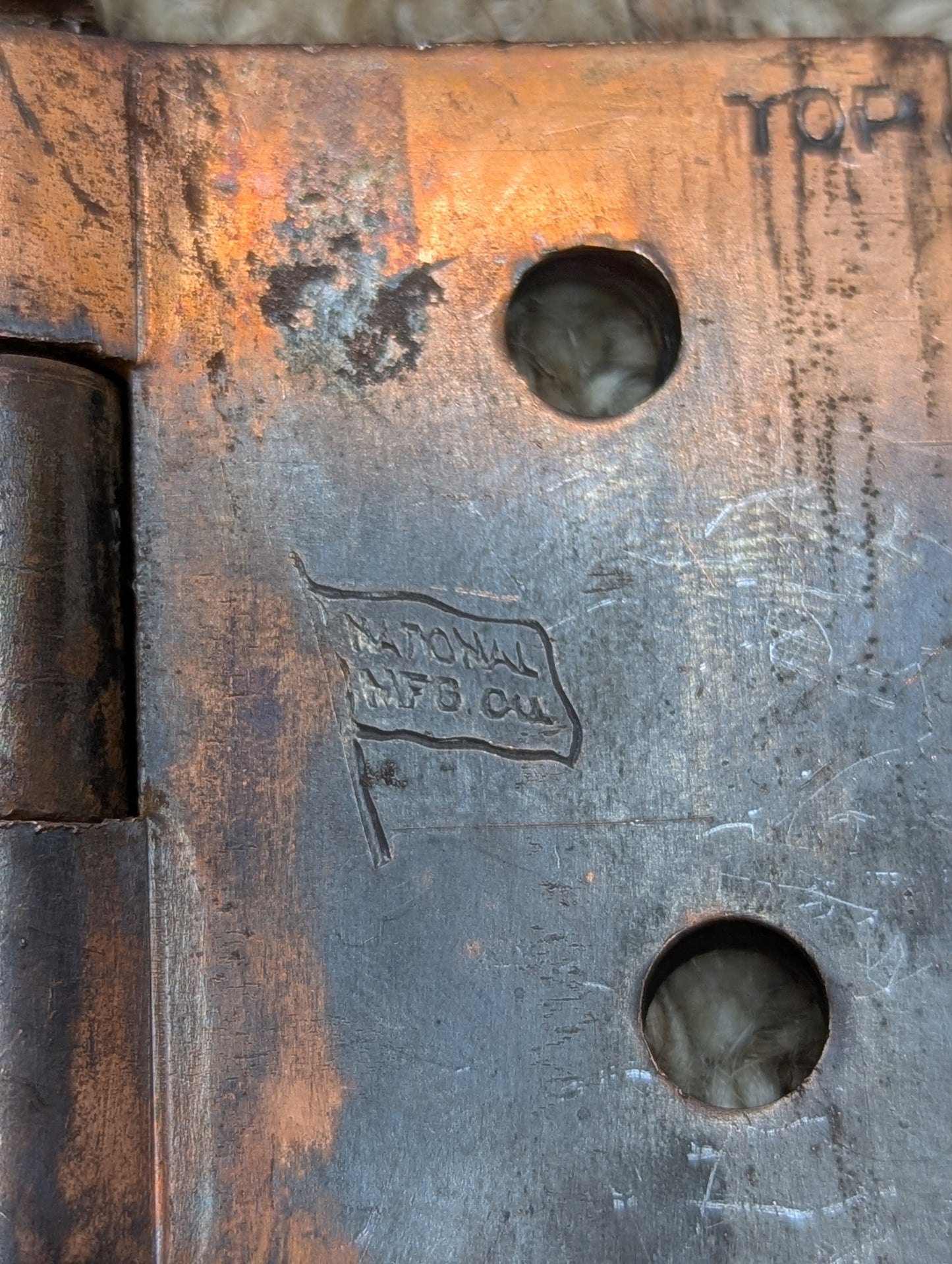 3" x 3" Antique National Ball Tip Door Hinge