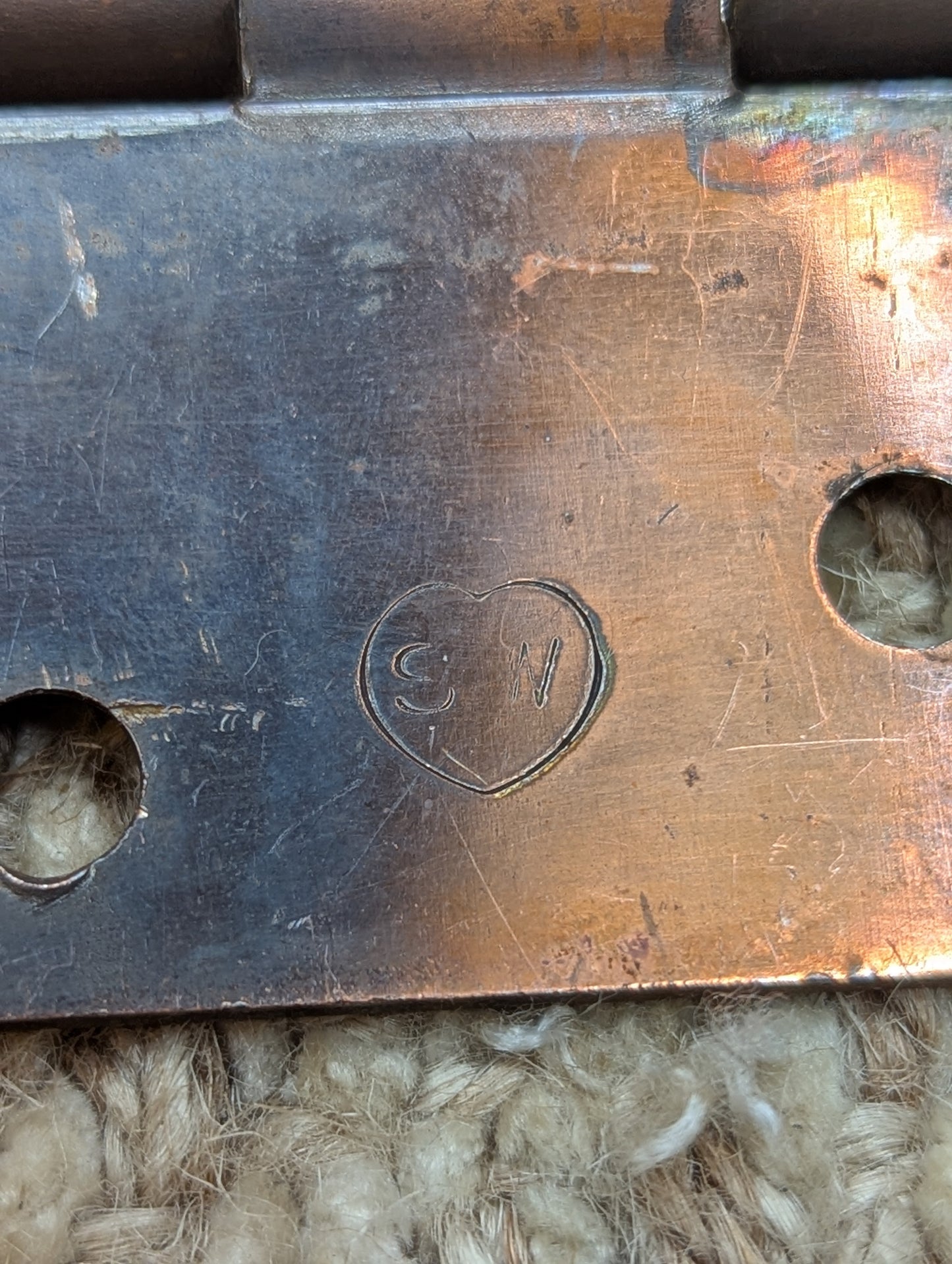3" x 3" Antique Stanley Ball Tip Door Hinge