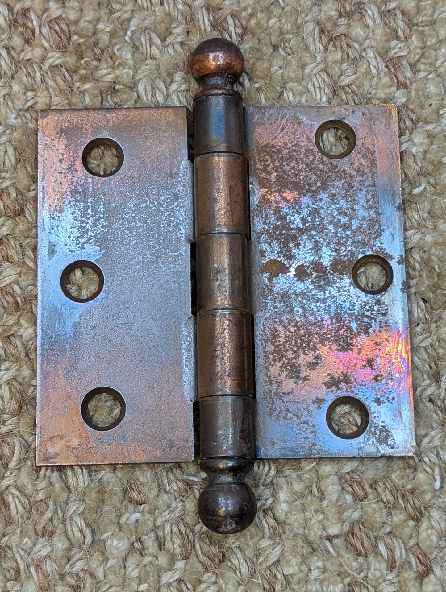 3" x 3" Antique Stanley Ball Tip Door Hinge