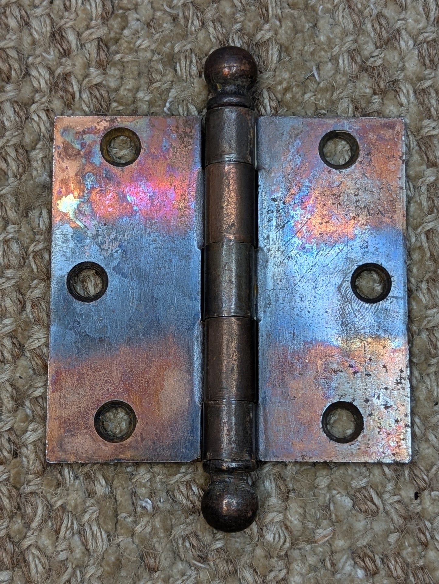 3" x 3" Antique Stanley Ball Tip Door Hinge