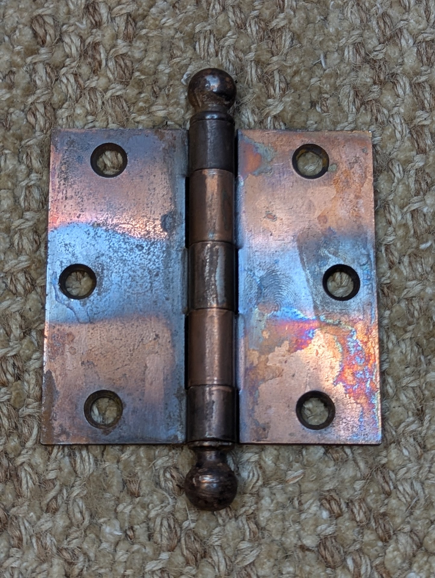 3" x 3" Antique Stanley Ball Tip Door Hinge