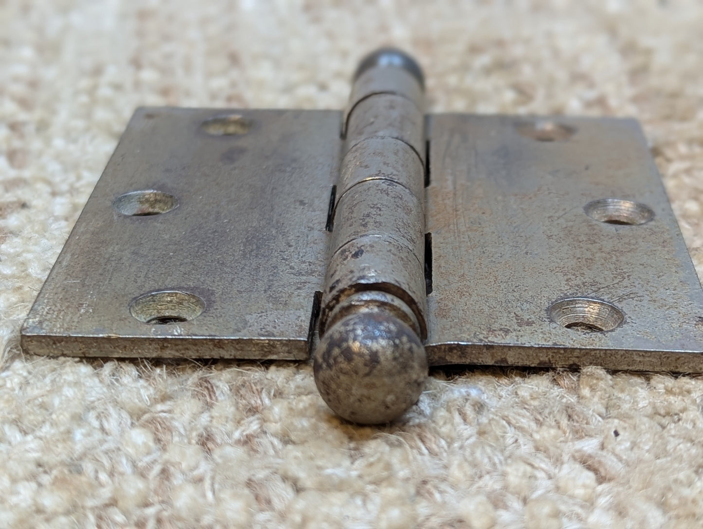 3 1/2" x 3 1/2" Antique Stanley Ball Tip Door Hinge