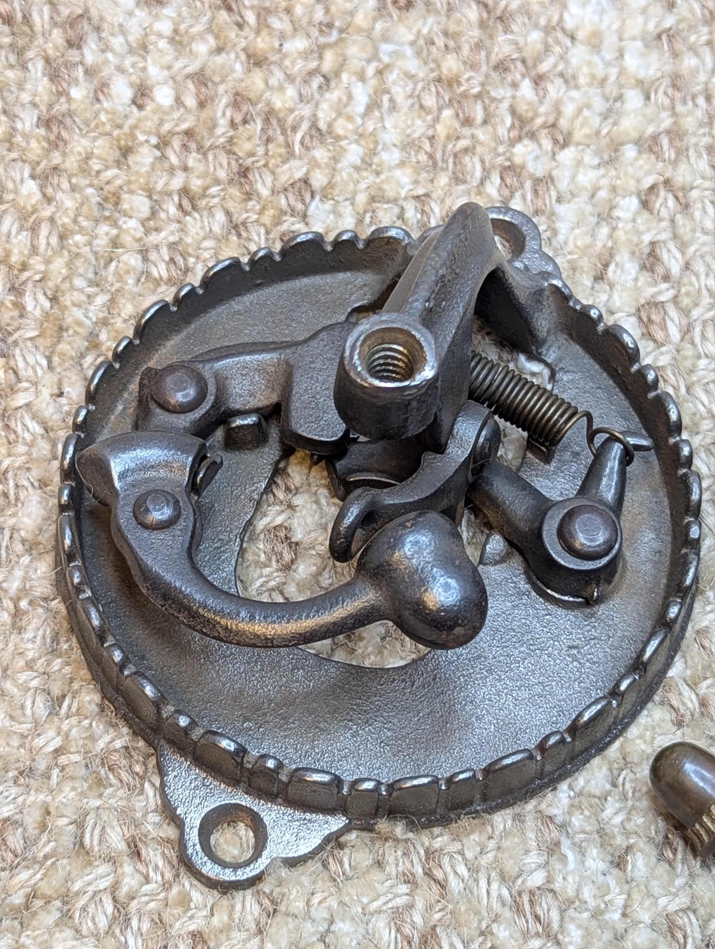 Antique Cast Iron Door Bell Pat. July 2, 1872