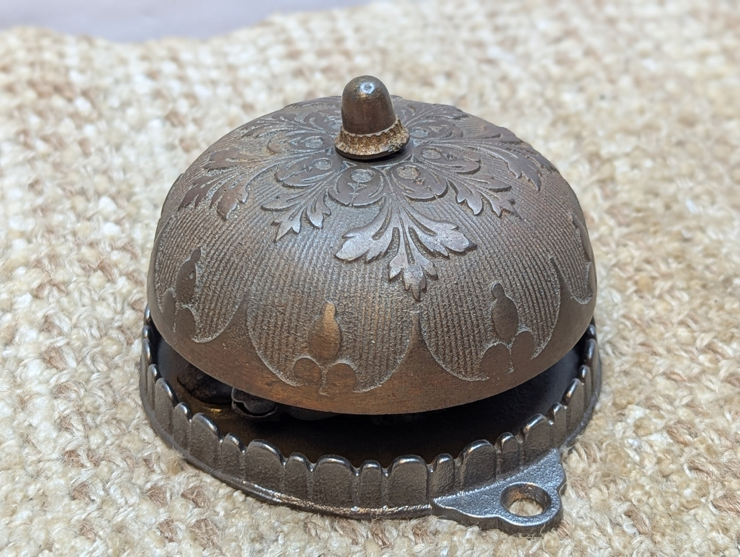 Antique Cast Iron Door Bell Pat. July 2, 1872