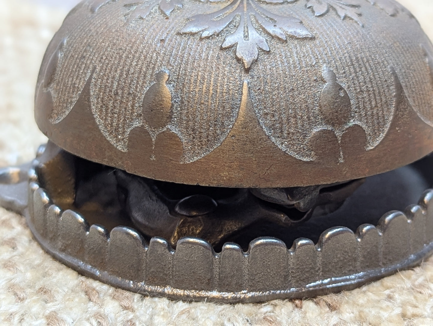 Antique Cast Iron Door Bell Pat. July 2, 1872