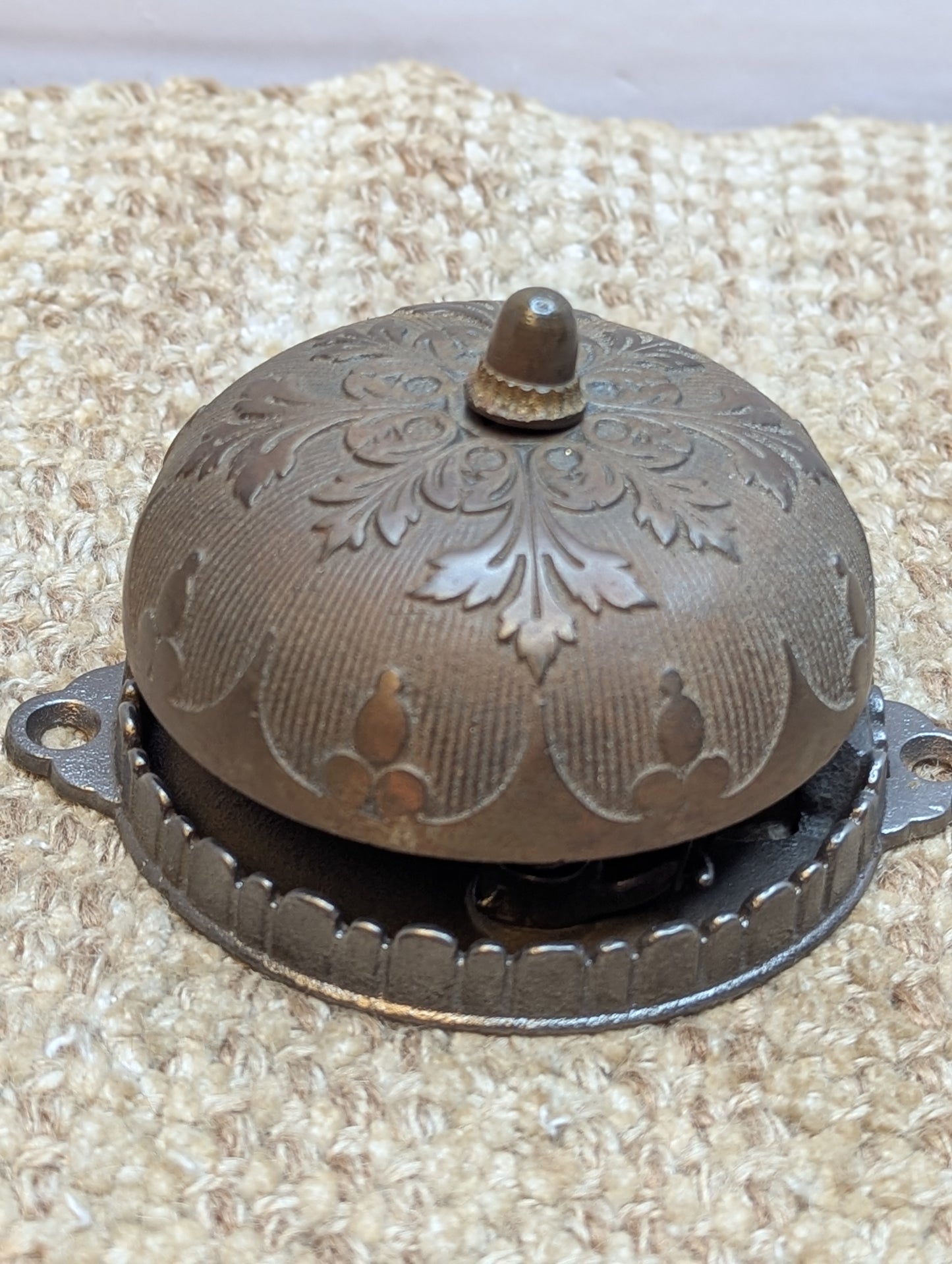 Antique Cast Iron Door Bell Pat. July 2, 1872