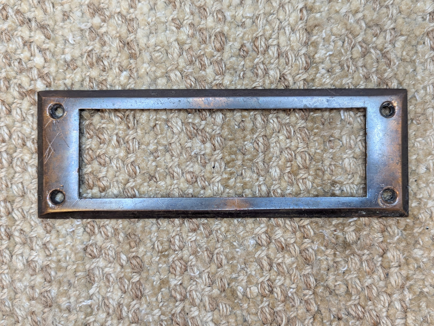 Antique Brass Mail Letter Slot Inside Frame Door Hardware-Flashed Copper