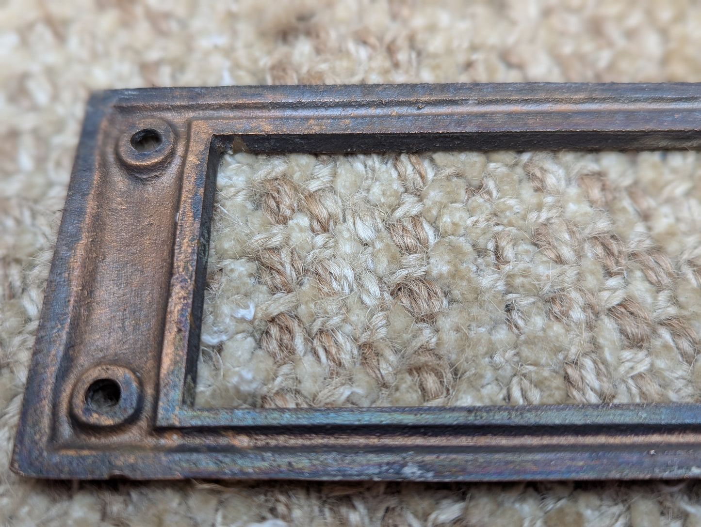 Antique Brass Mail Letter Slot Inside Frame Door Hardware-Flashed Copper