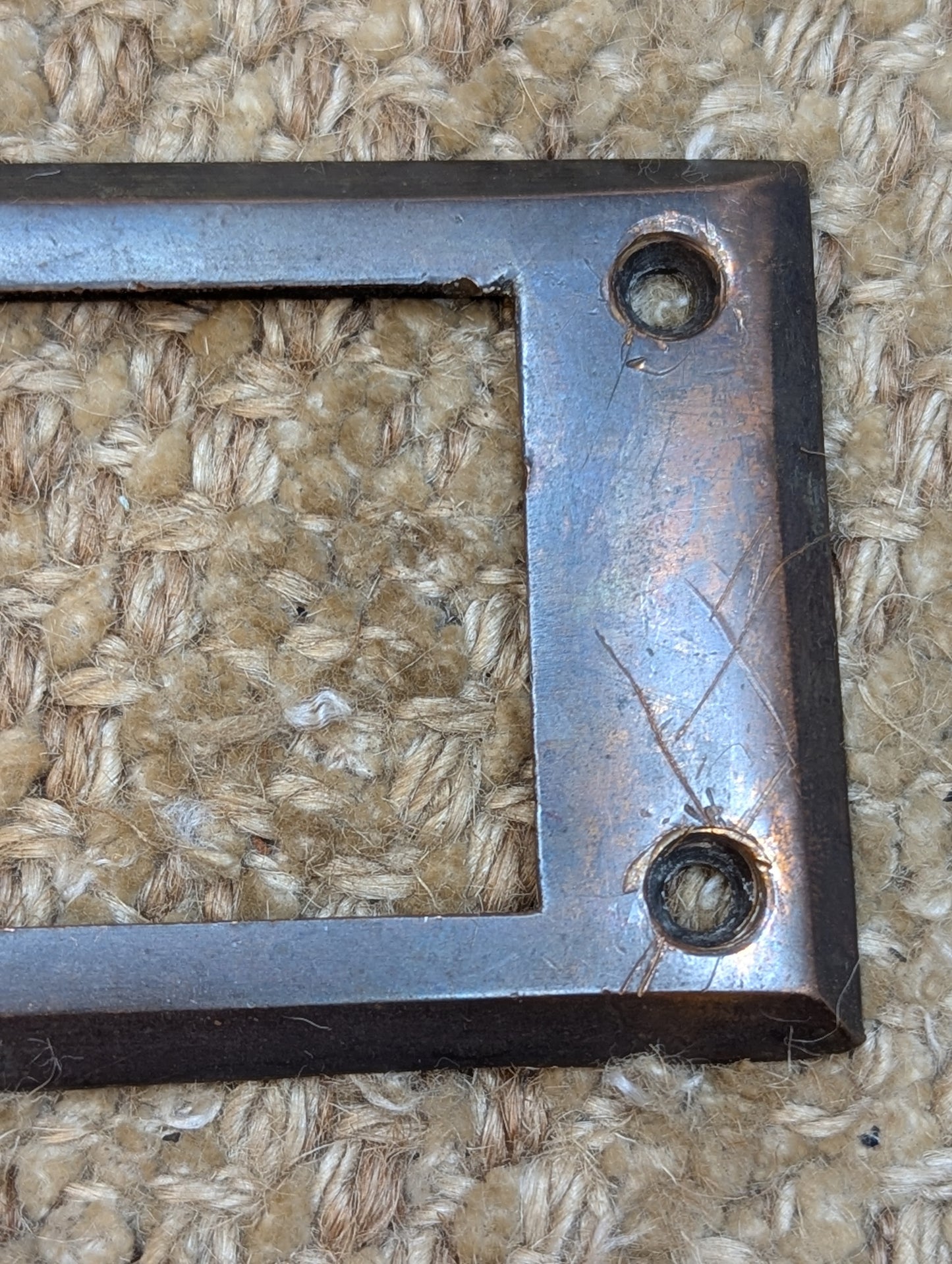 Antique Brass Mail Letter Slot Inside Frame Door Hardware-Flashed Copper