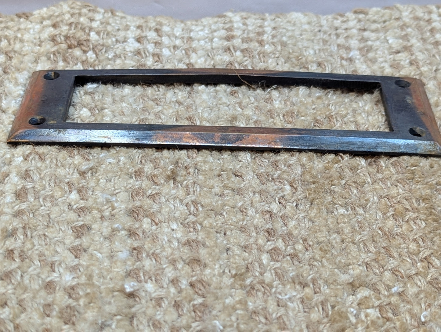 Antique Brass Mail Letter Slot Inside Frame Door Hardware #1346-Flashed Copper