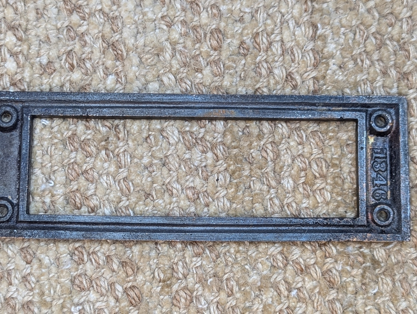 Antique Brass Mail Letter Slot Inside Frame Door Hardware #1346-Flashed Copper