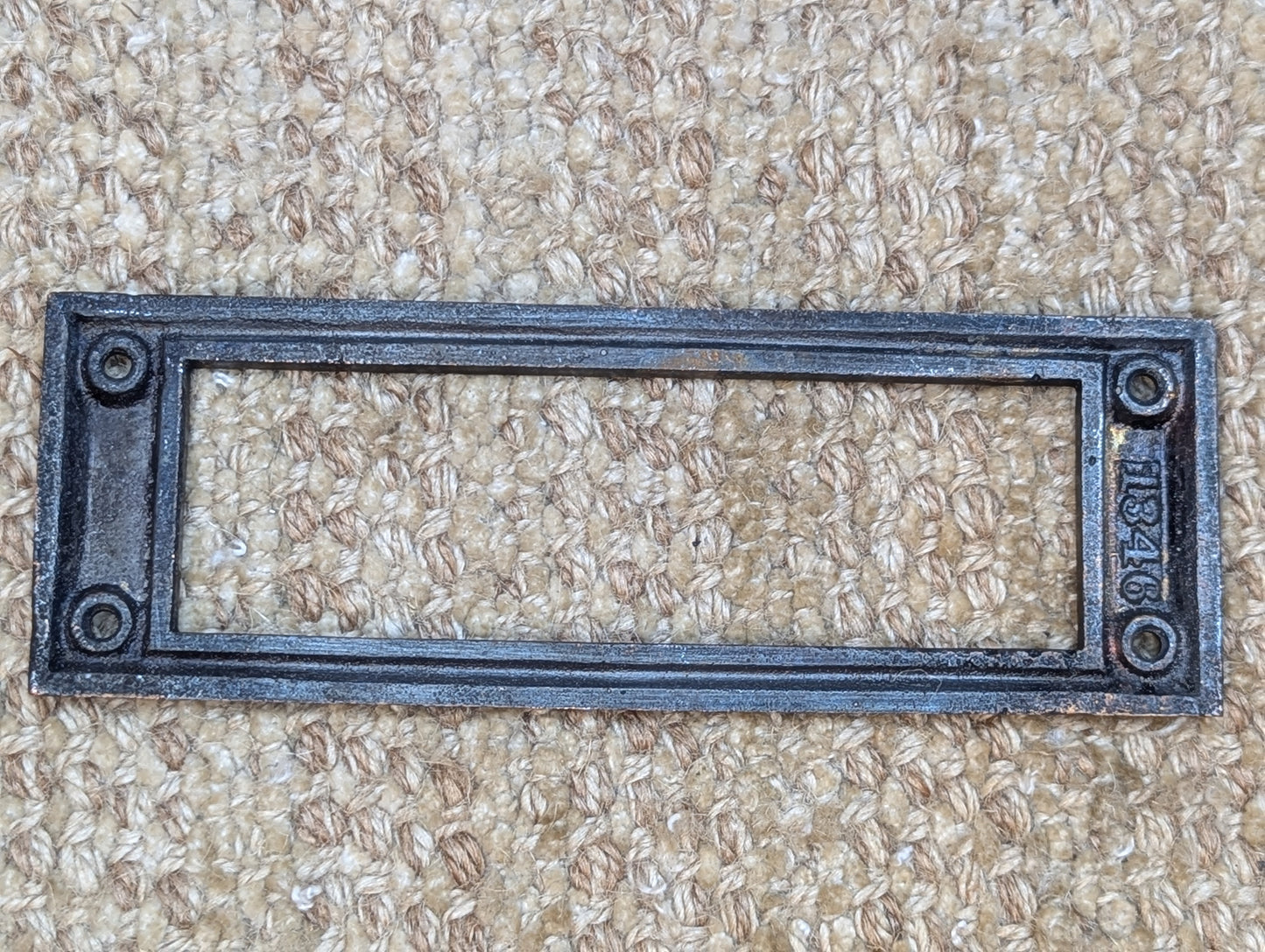 Antique Brass Mail Letter Slot Inside Frame Door Hardware #1346-Flashed Copper