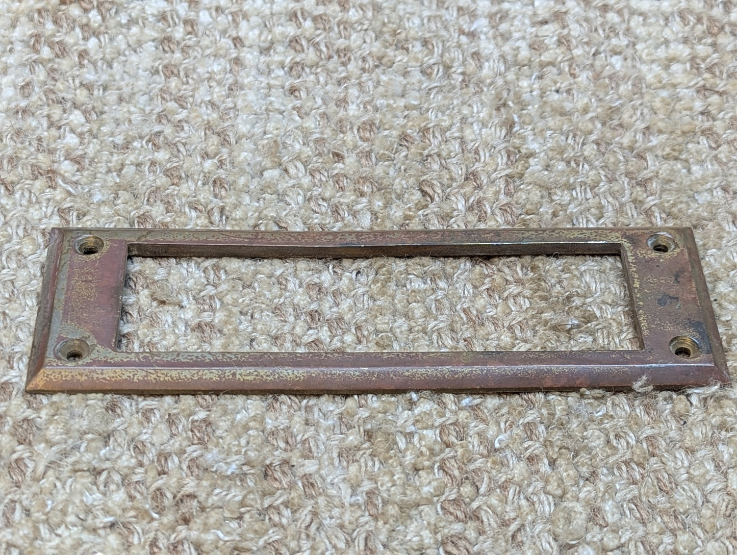 Antique Brass Mail Letter Slot Inside Frame Door Hardware #1346