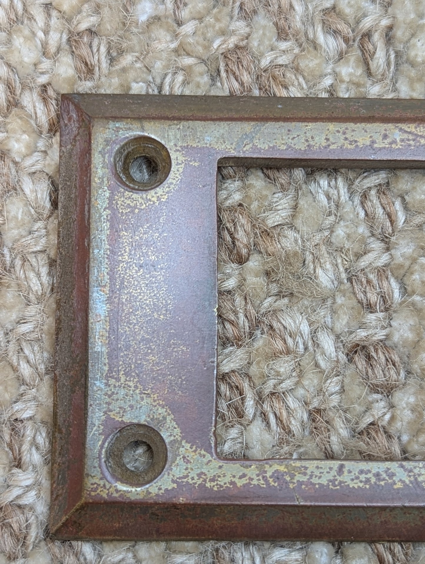 Antique Brass Mail Letter Slot Inside Frame Door Hardware #1346