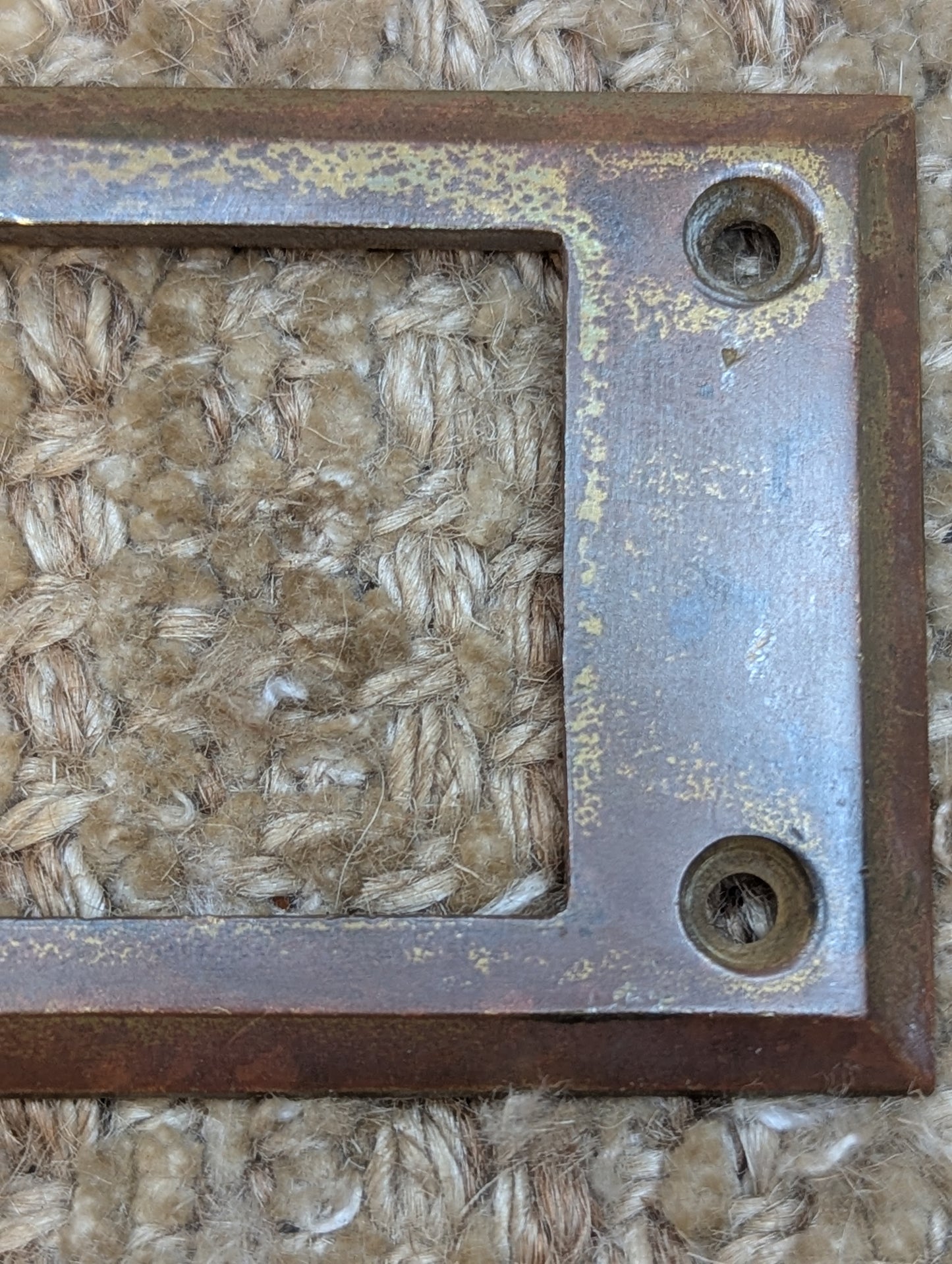 Antique Brass Mail Letter Slot Inside Frame Door Hardware #1346