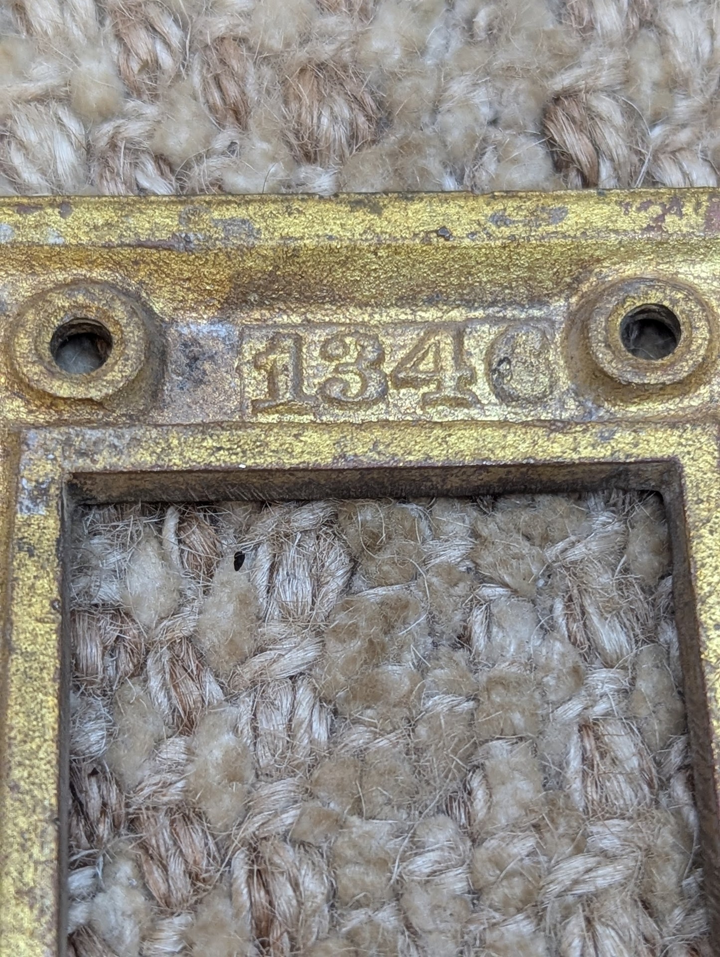 Antique Brass Mail Letter Slot Inside Frame Door Hardware #1346