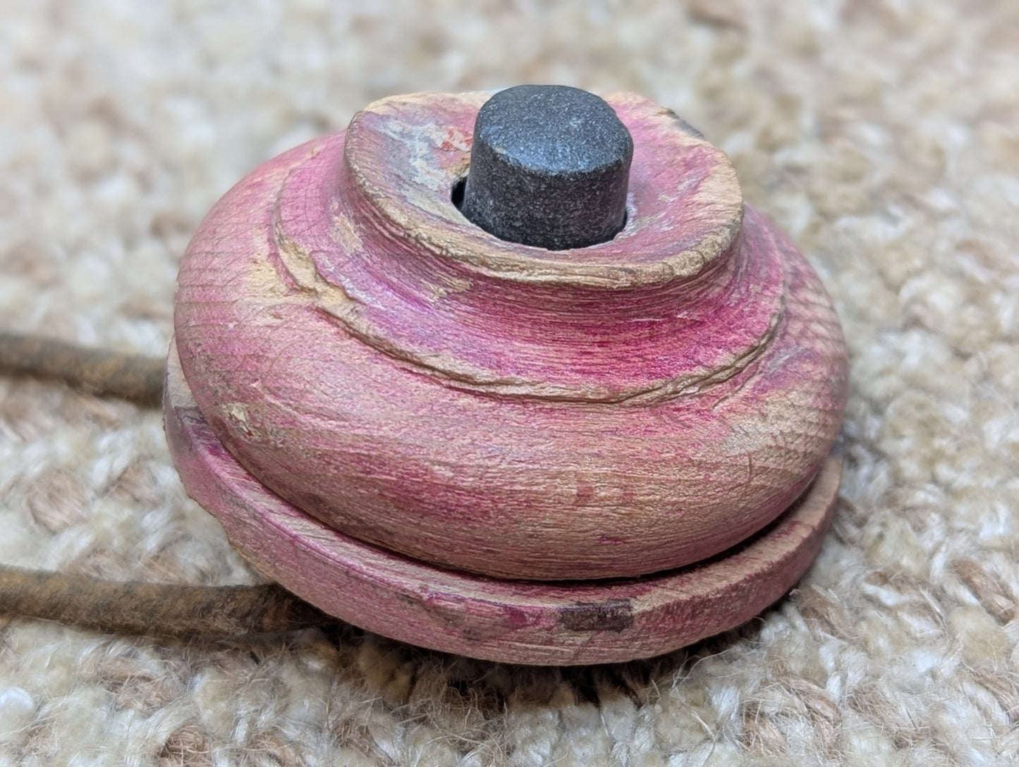 Antique Wooden Push Button Door Bell Door Hardware