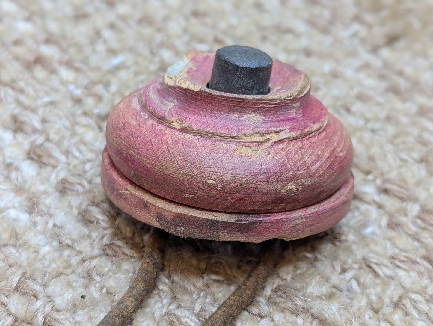 Antique Wooden Push Button Door Bell Door Hardware