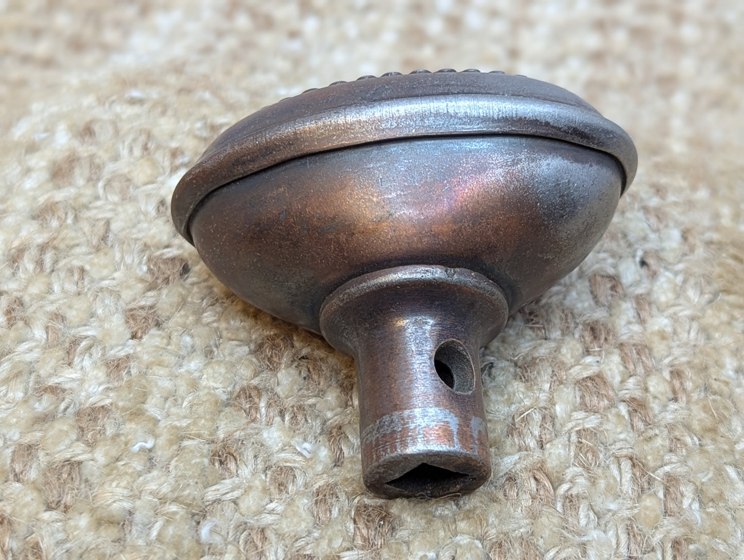 1 1/2 x 2 1/2" Antique Oval Decorative Steel Door Knobs