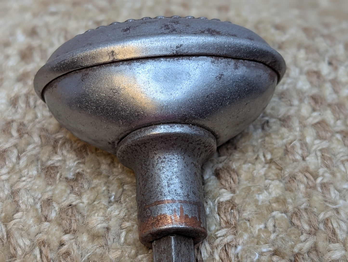 1 1/2 x 2 1/2" Antique Oval Decorative Steel Door Knobs