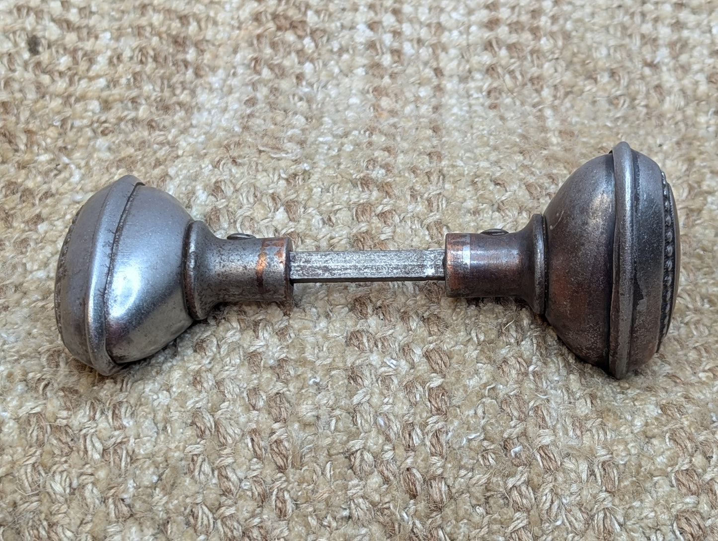 1 1/2 x 2 1/2" Antique Oval Decorative Steel Door Knobs