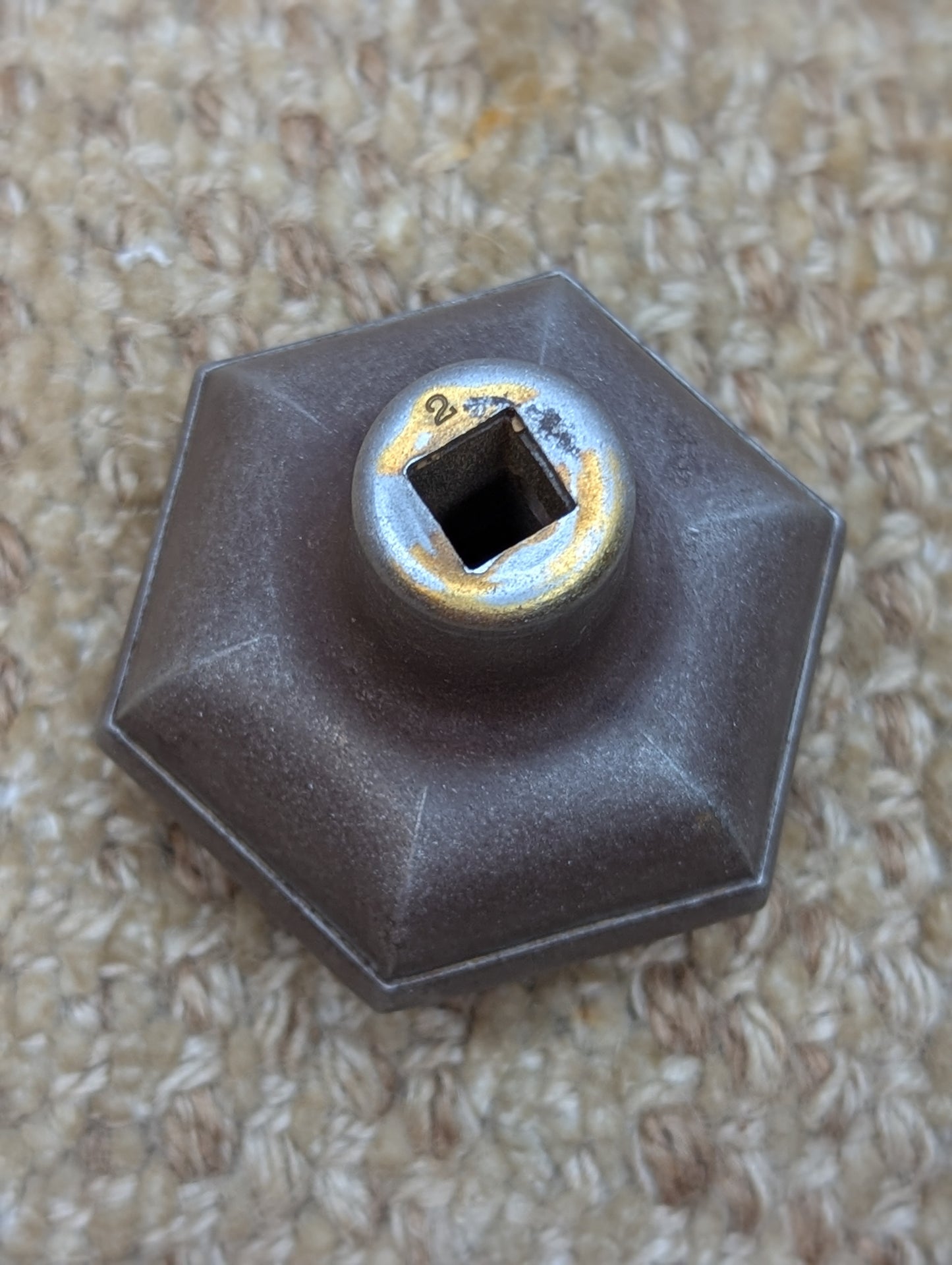 2 1/4" Antique Hexagon Steel Door Knob Door Hardware