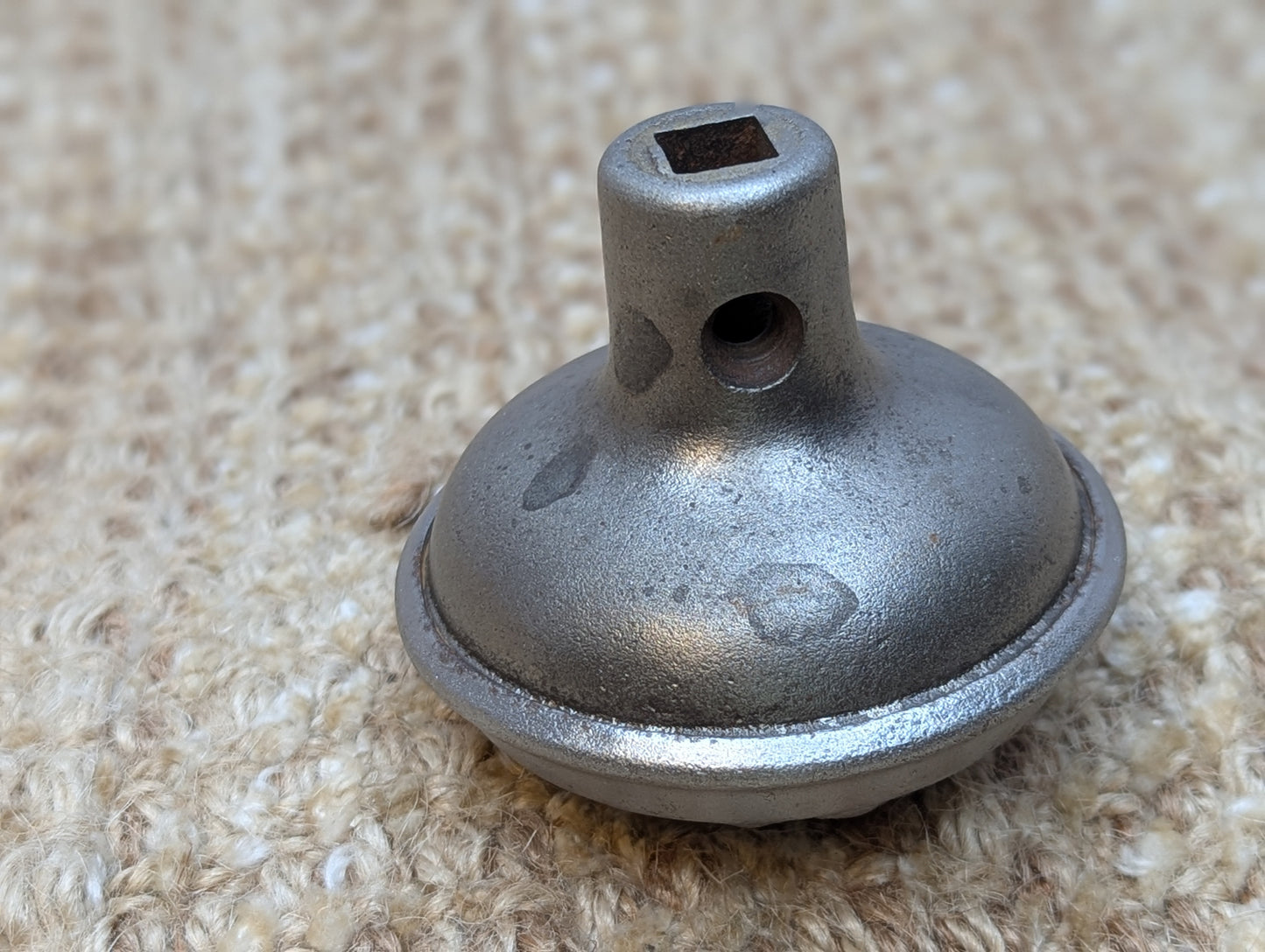 2 1/4" Antique Steel Egg & Dart Door Knob Door Hardware