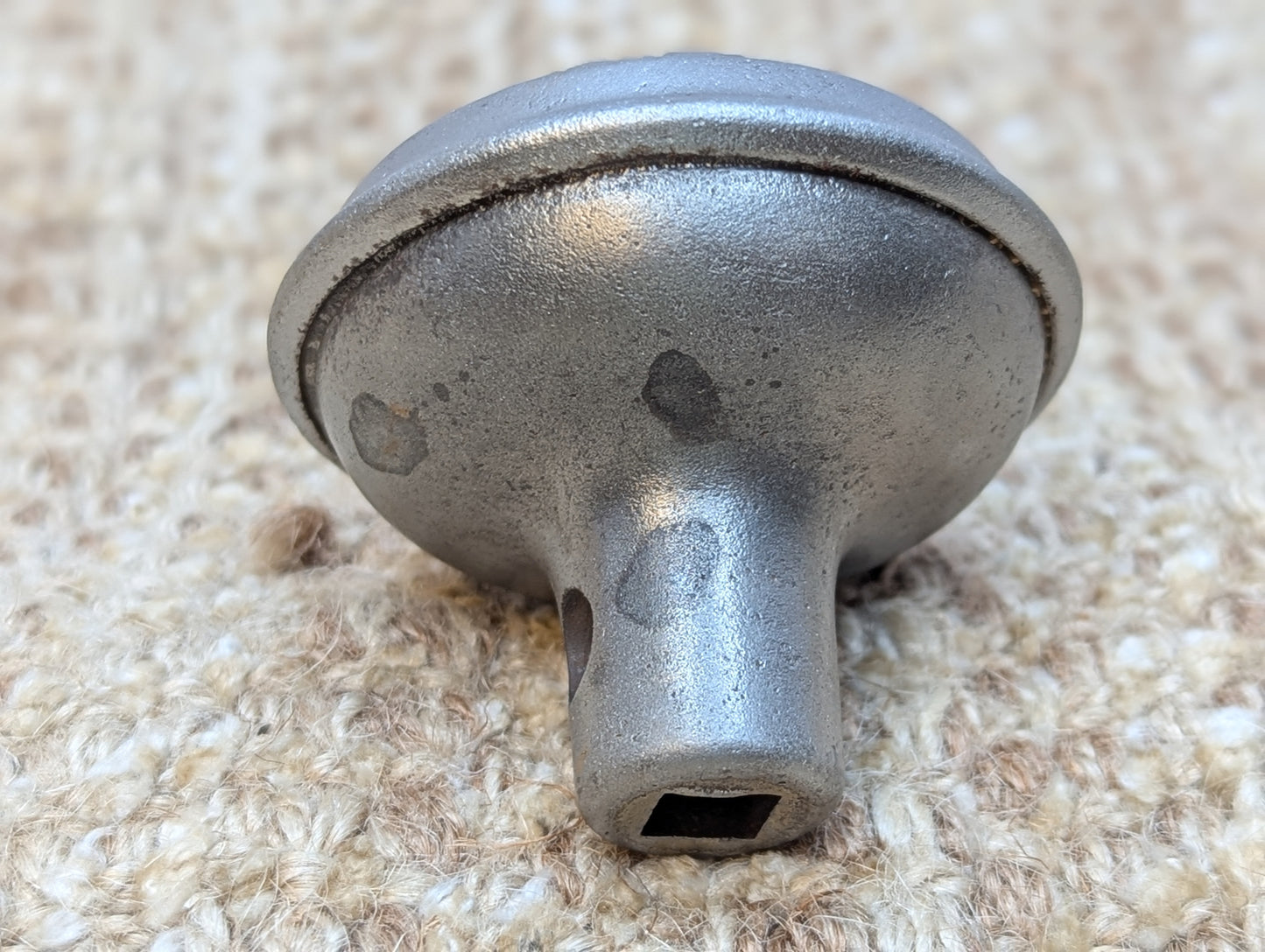 2 1/4" Antique Steel Egg & Dart Door Knob Door Hardware