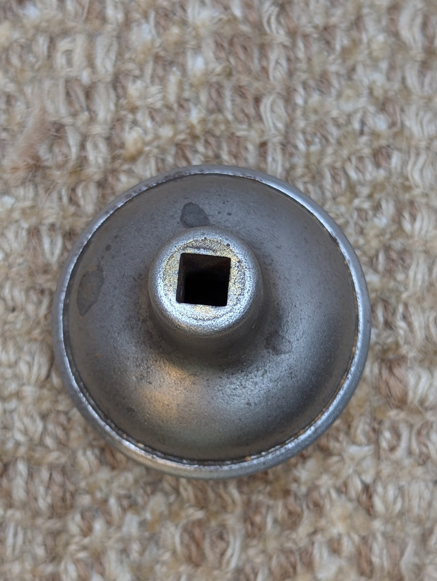2 1/4" Antique Steel Egg & Dart Door Knob Door Hardware
