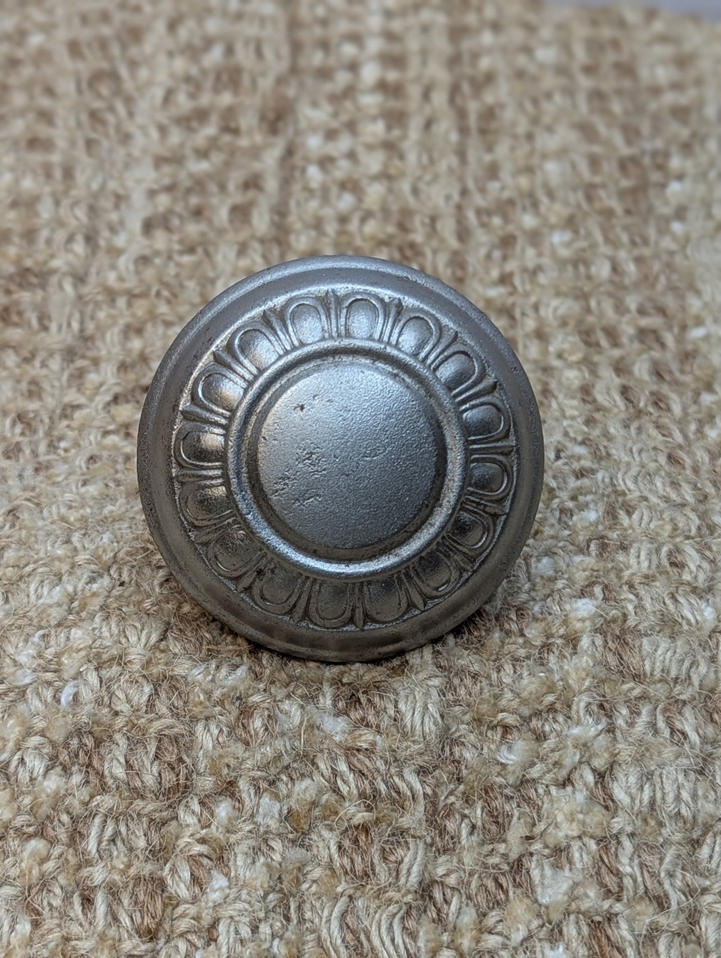 2 1/4" Antique Steel Egg & Dart Door Knob Door Hardware