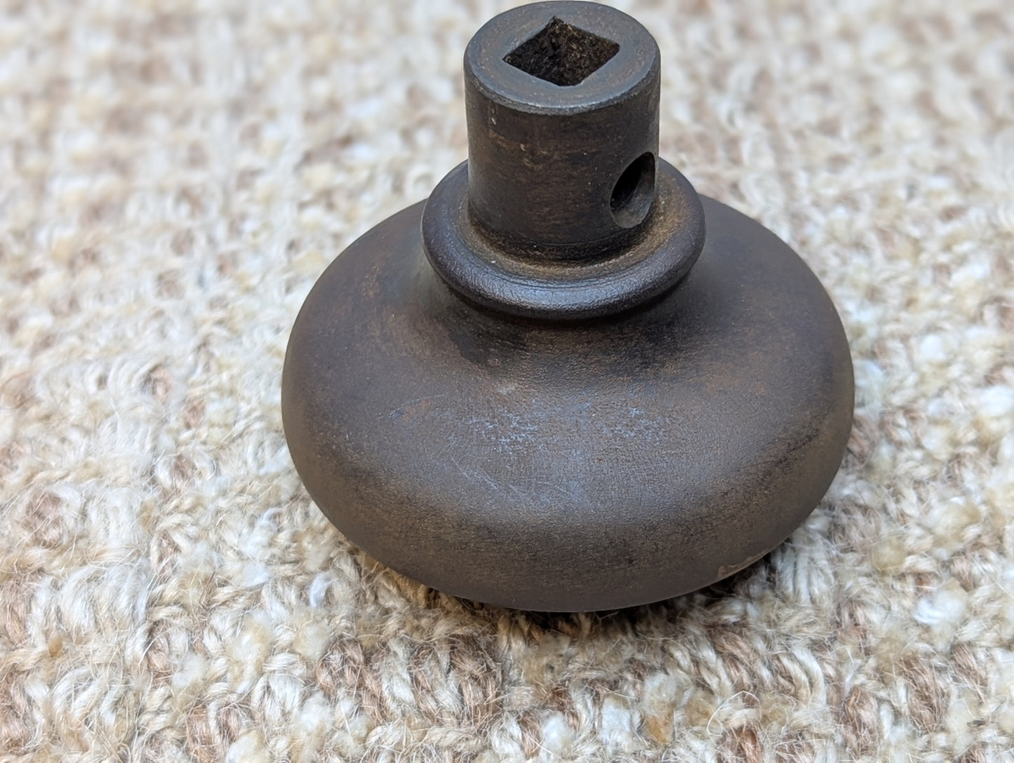 2 1/4" Antique Cast Iron Egg & Dart Door Knob Door Hardware