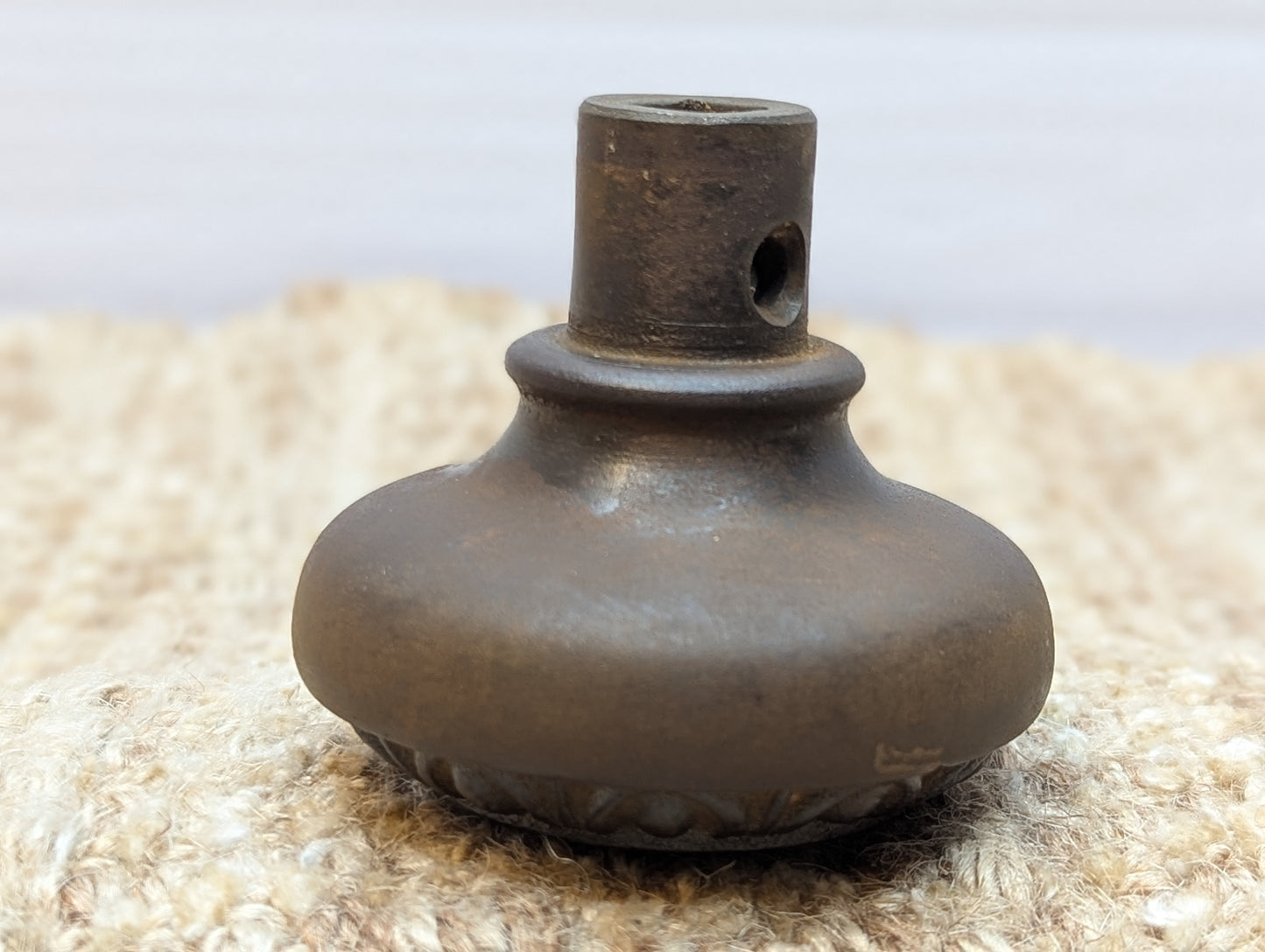 2 1/4" Antique Cast Iron Egg & Dart Door Knob Door Hardware