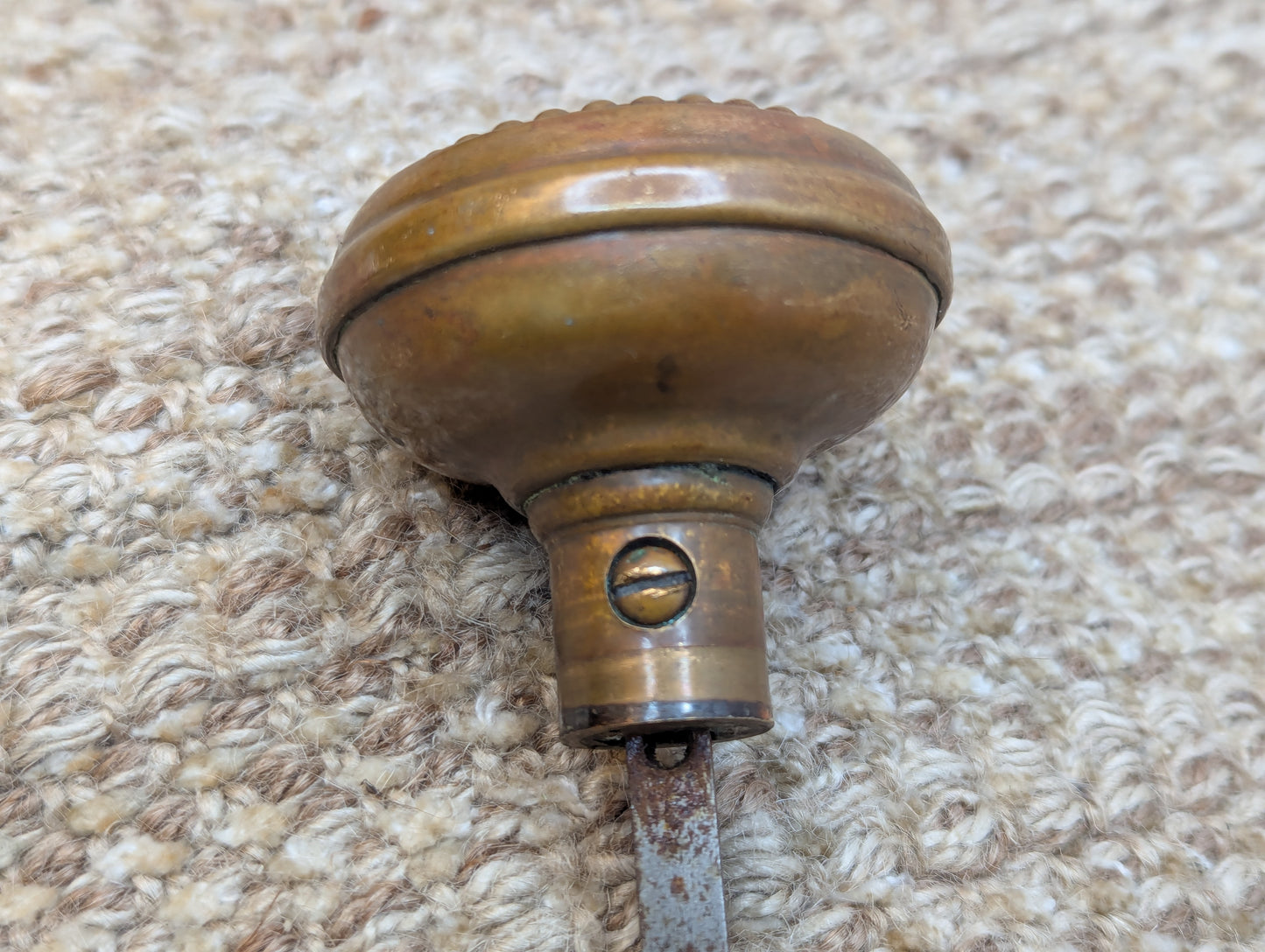 2 1/4" Antique Decorative Brass Door Knob Set Door Hardware