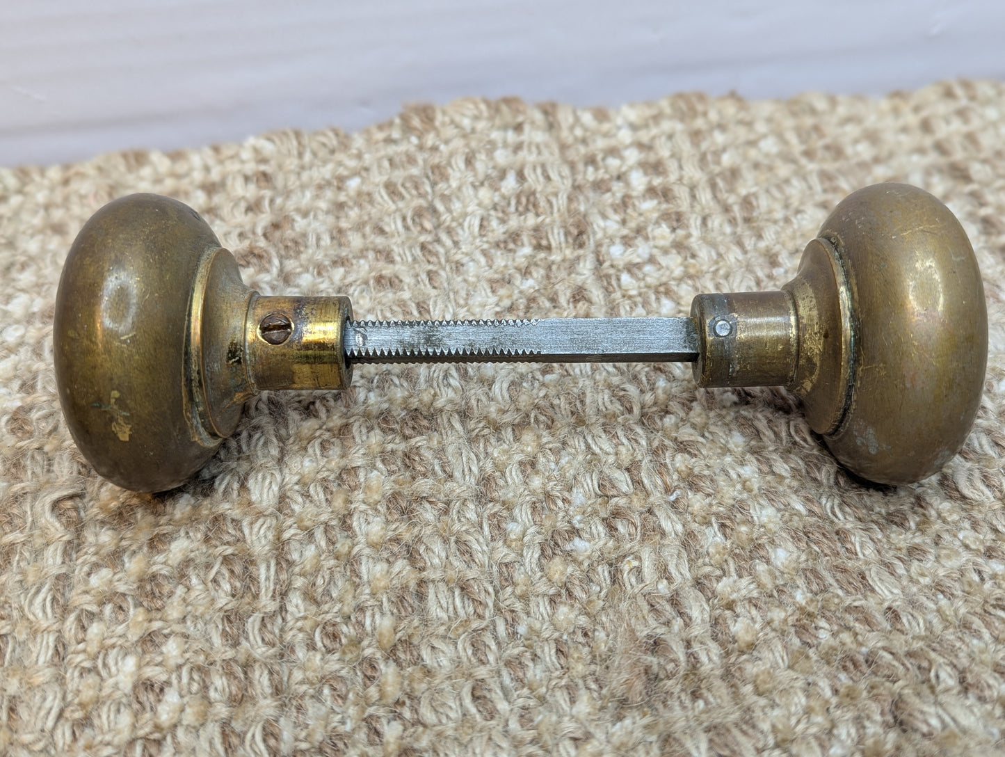 2 1/4" Antique Brass Door Knob Set Door Hardware