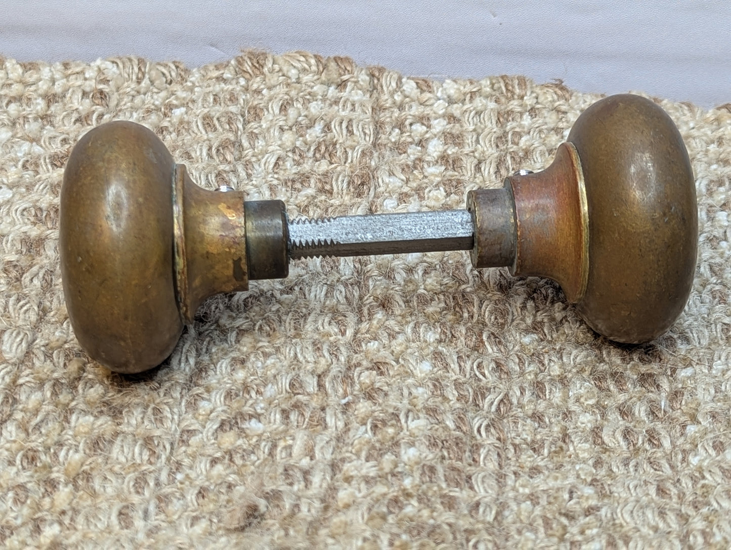 2 1/4" Antique Brass Door Knob Set Door Hardware