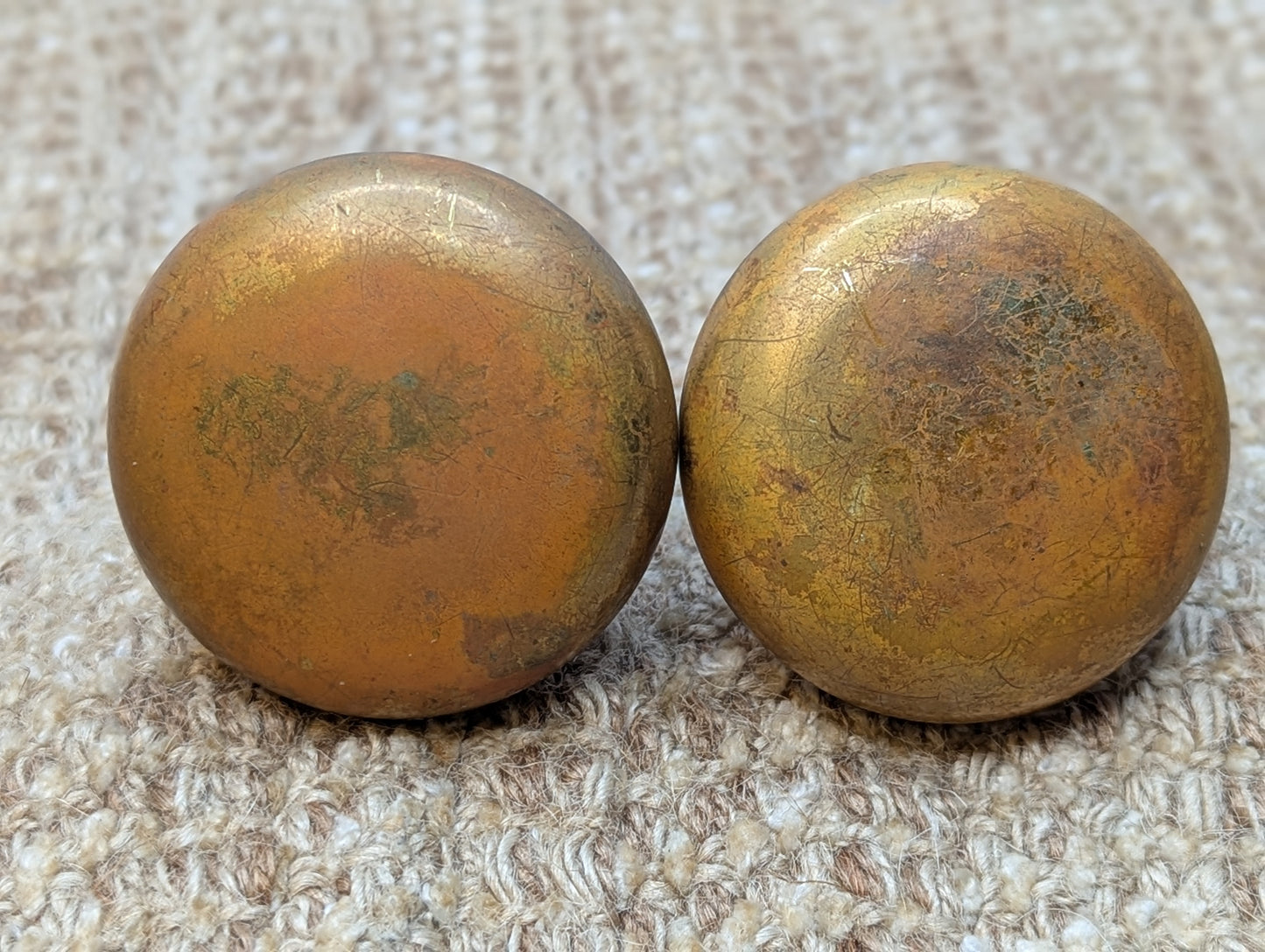 2 1/4" Antique Brass Door Knob Set Door Hardware
