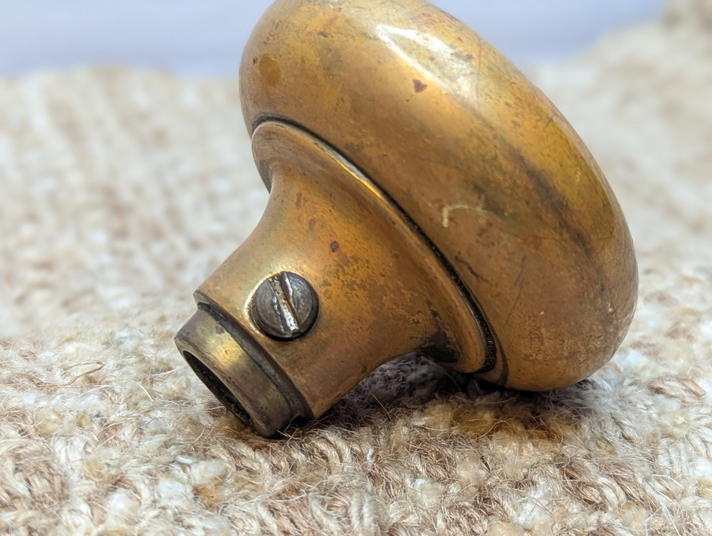 2 1/4" Antique Brass Door Knob Set Door Hardware