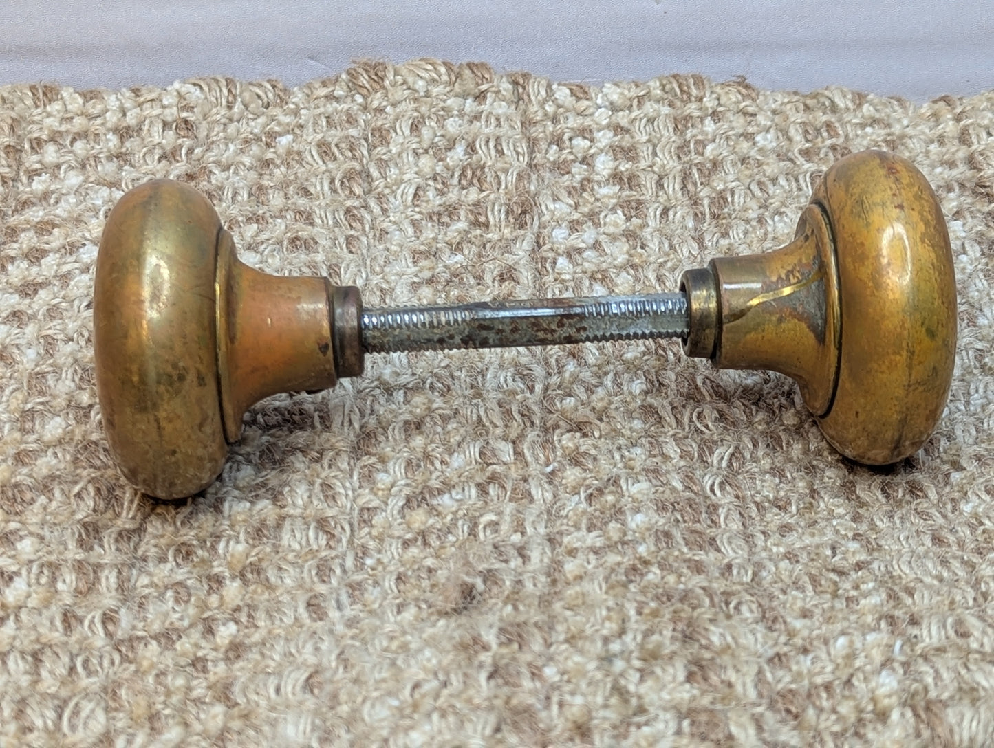 2 1/4" Antique Brass Door Knob Set Door Hardware