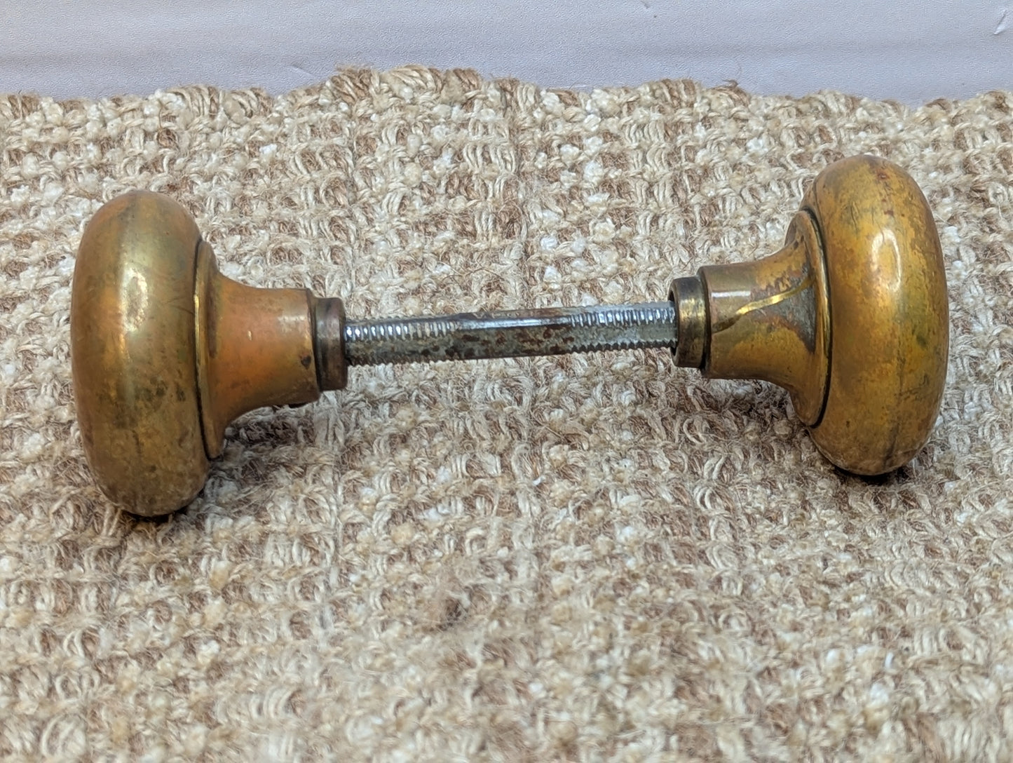 2 1/4" Antique Brass Door Knob Set Door Hardware