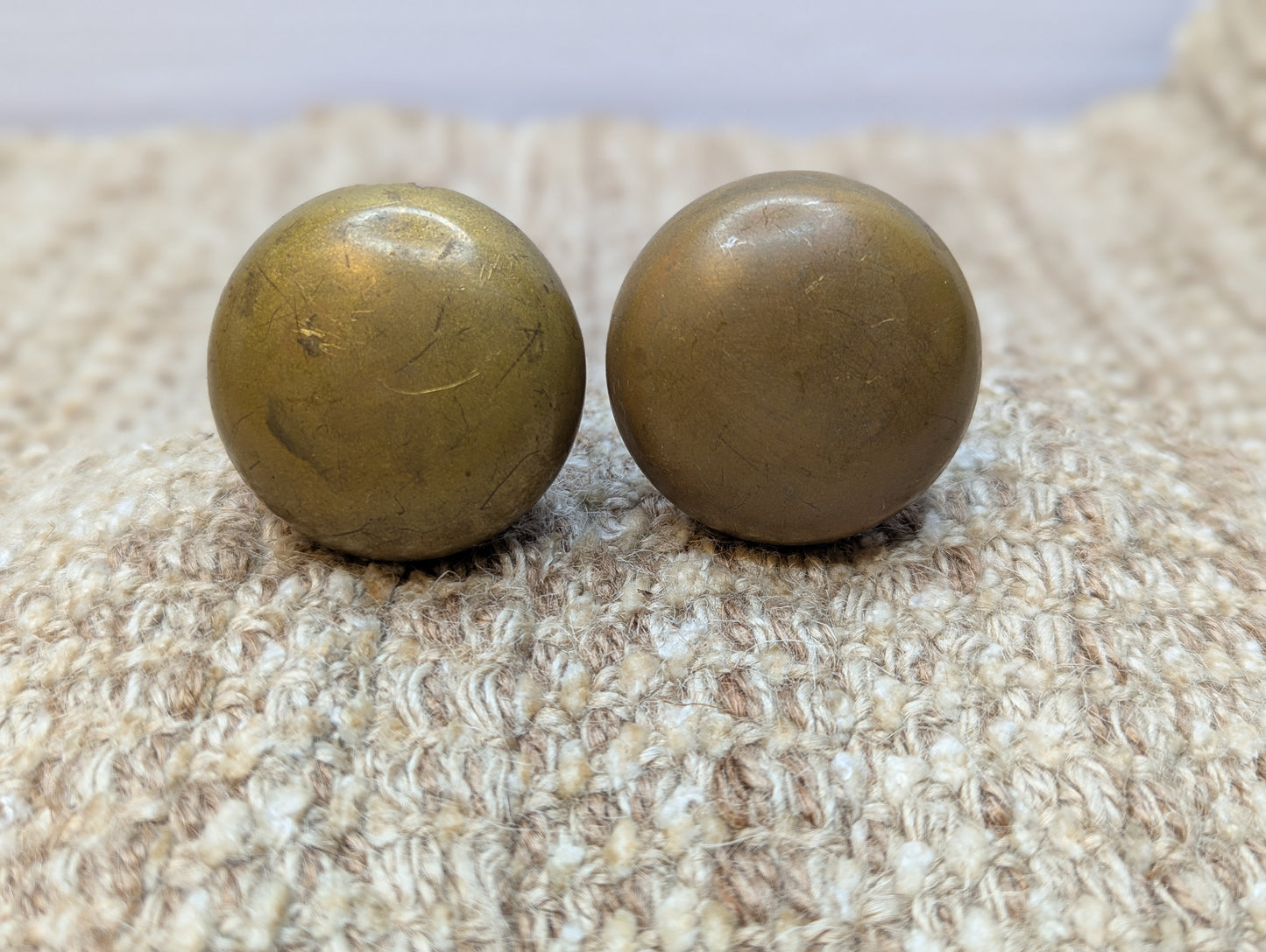 1 3/4" Antique Brass Door Knob Set Door Hardware