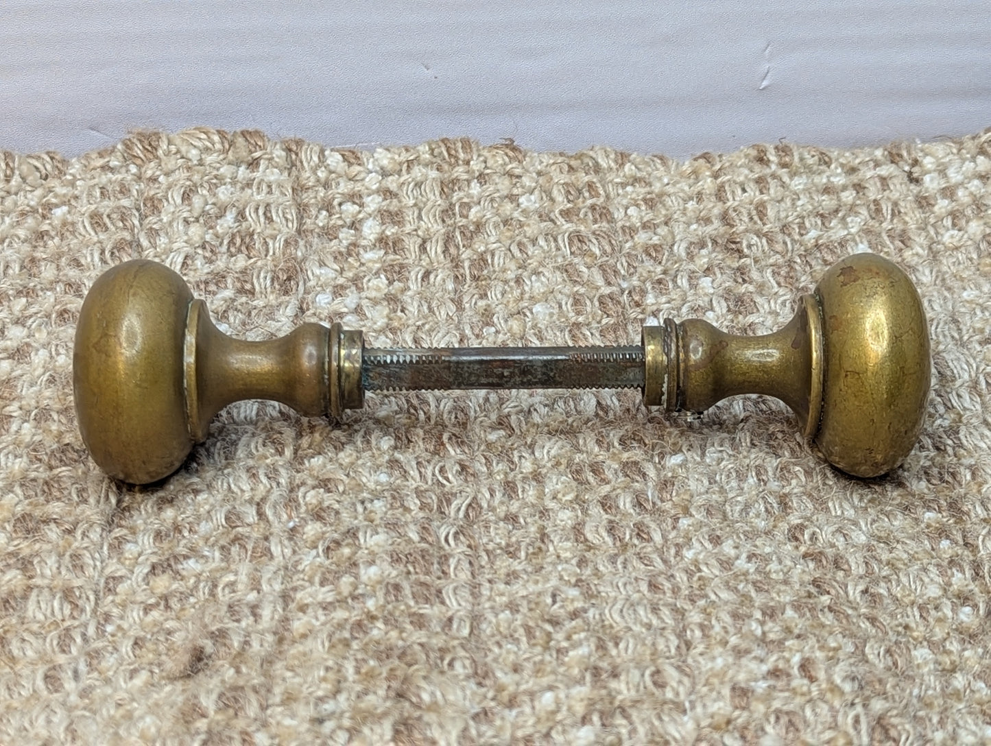 1 3/4" Antique Brass Door Knob Set Door Hardware