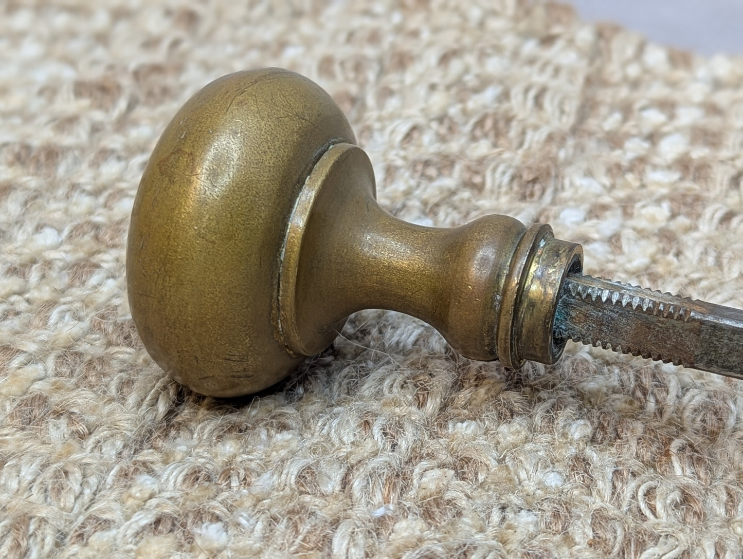 1 3/4" Antique Brass Door Knob Set Door Hardware