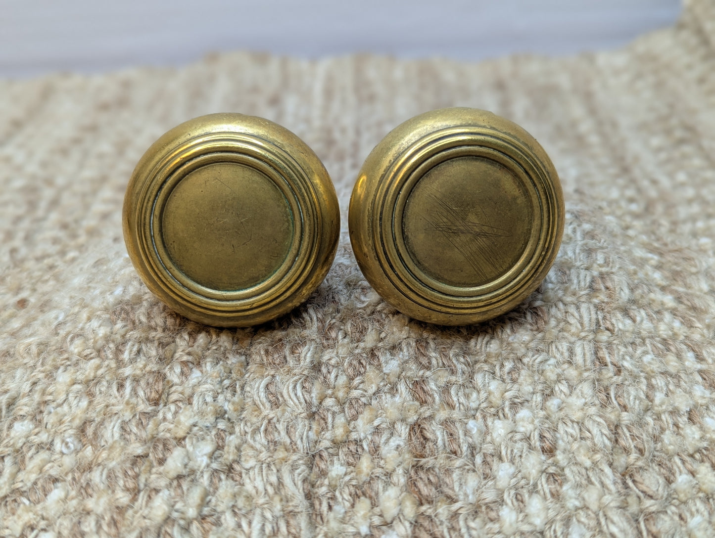 2" Antique Brass Door Knob Set Door Hardware