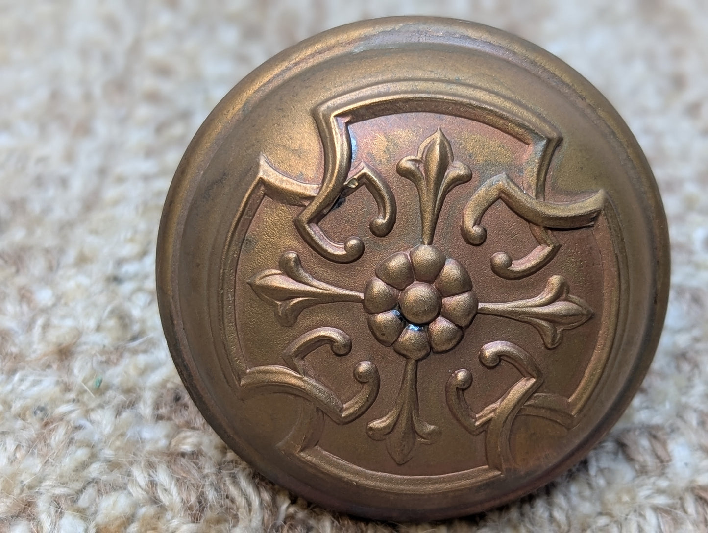 2 1/4" Antique Russell Erwin Door Knob Set Door Hardware Circa 1905