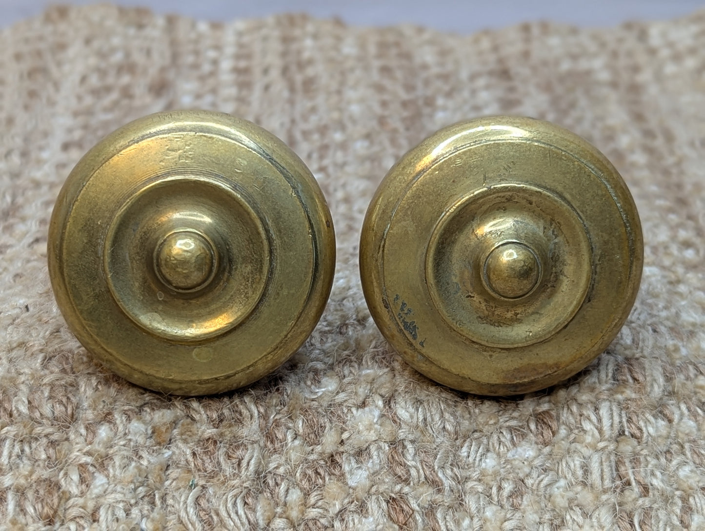 2 1/4" Vintage Reproduction Brass Door Knobs & Rosettes Set Door Hardware