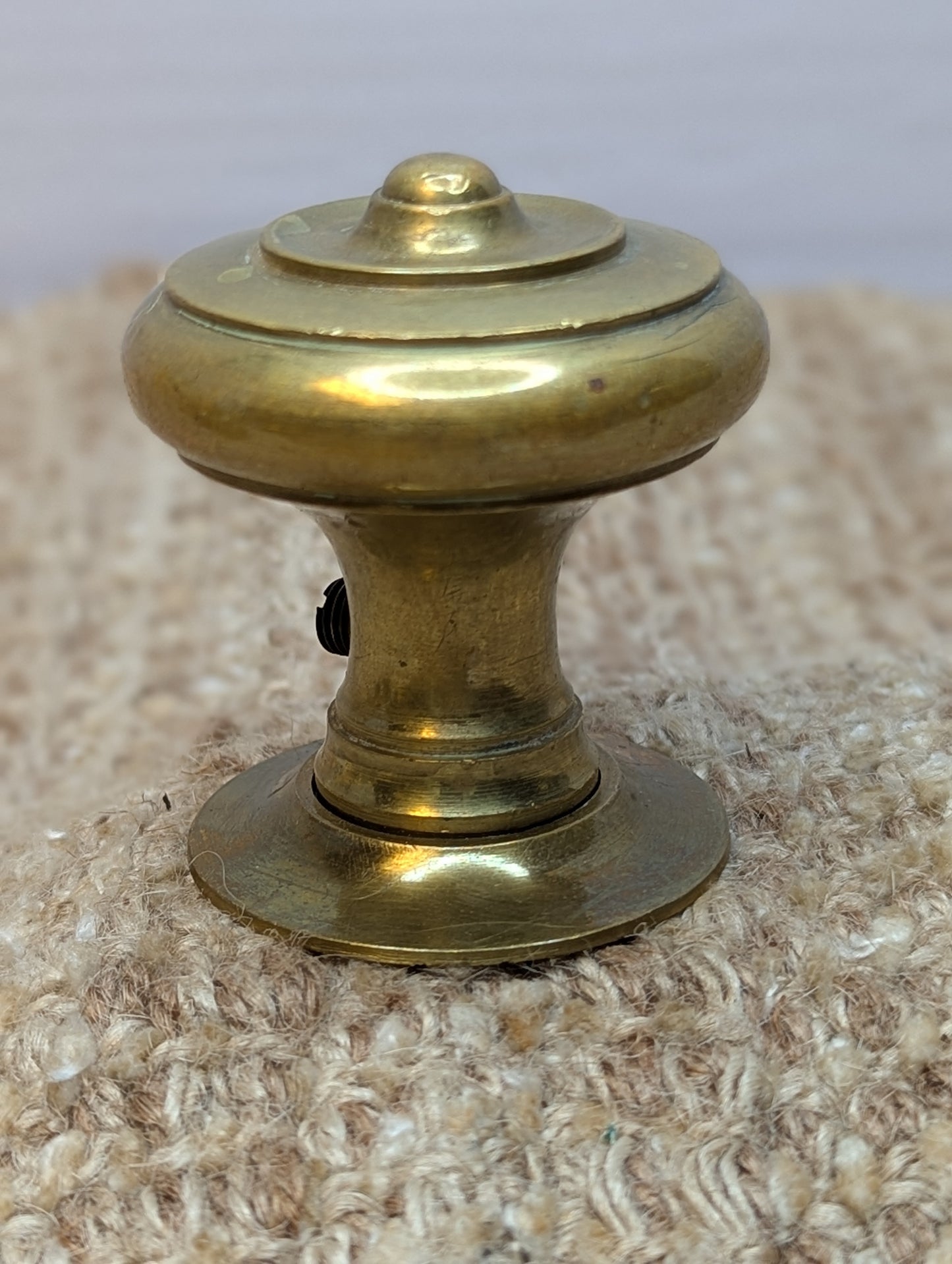 2 1/4" Vintage Reproduction Brass Door Knobs & Rosettes Set Door Hardware
