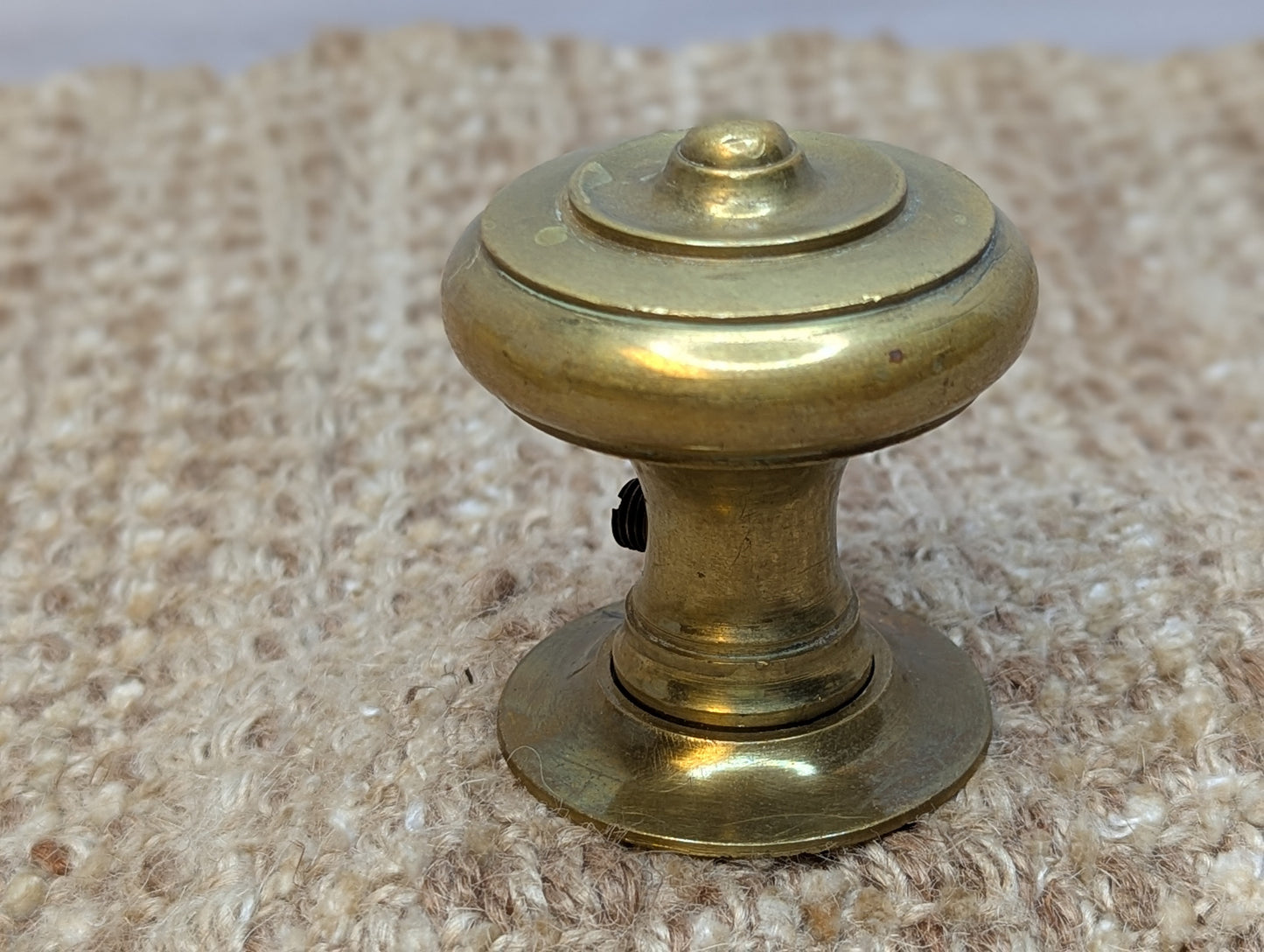 2 1/4" Vintage Reproduction Brass Door Knobs & Rosettes Set Door Hardware