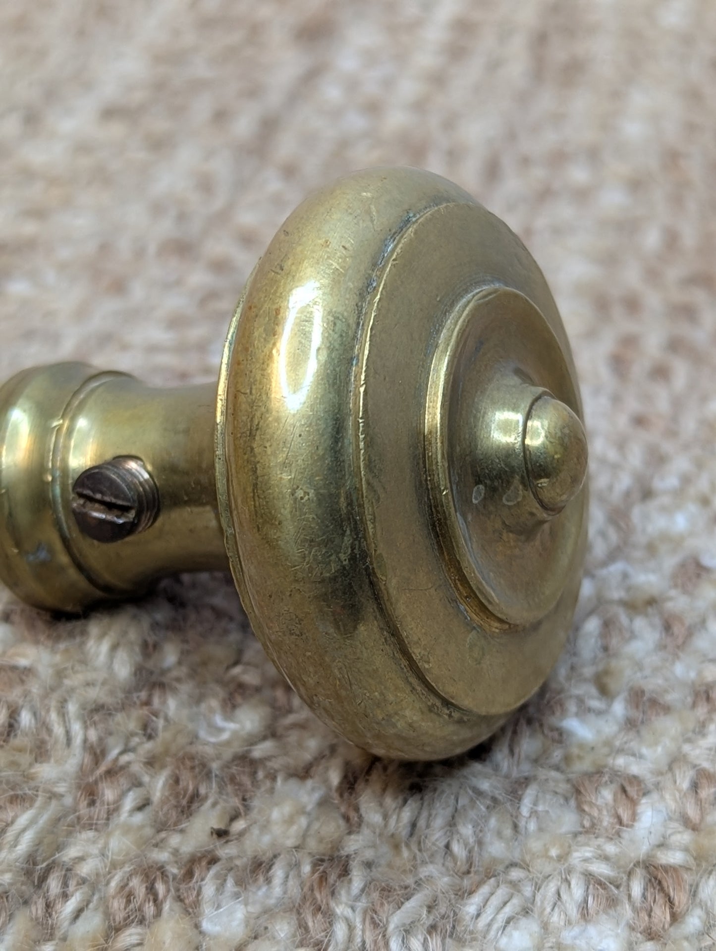 2 1/4" Vintage Reproduction Brass Door Knobs & Rosettes Set Door Hardware