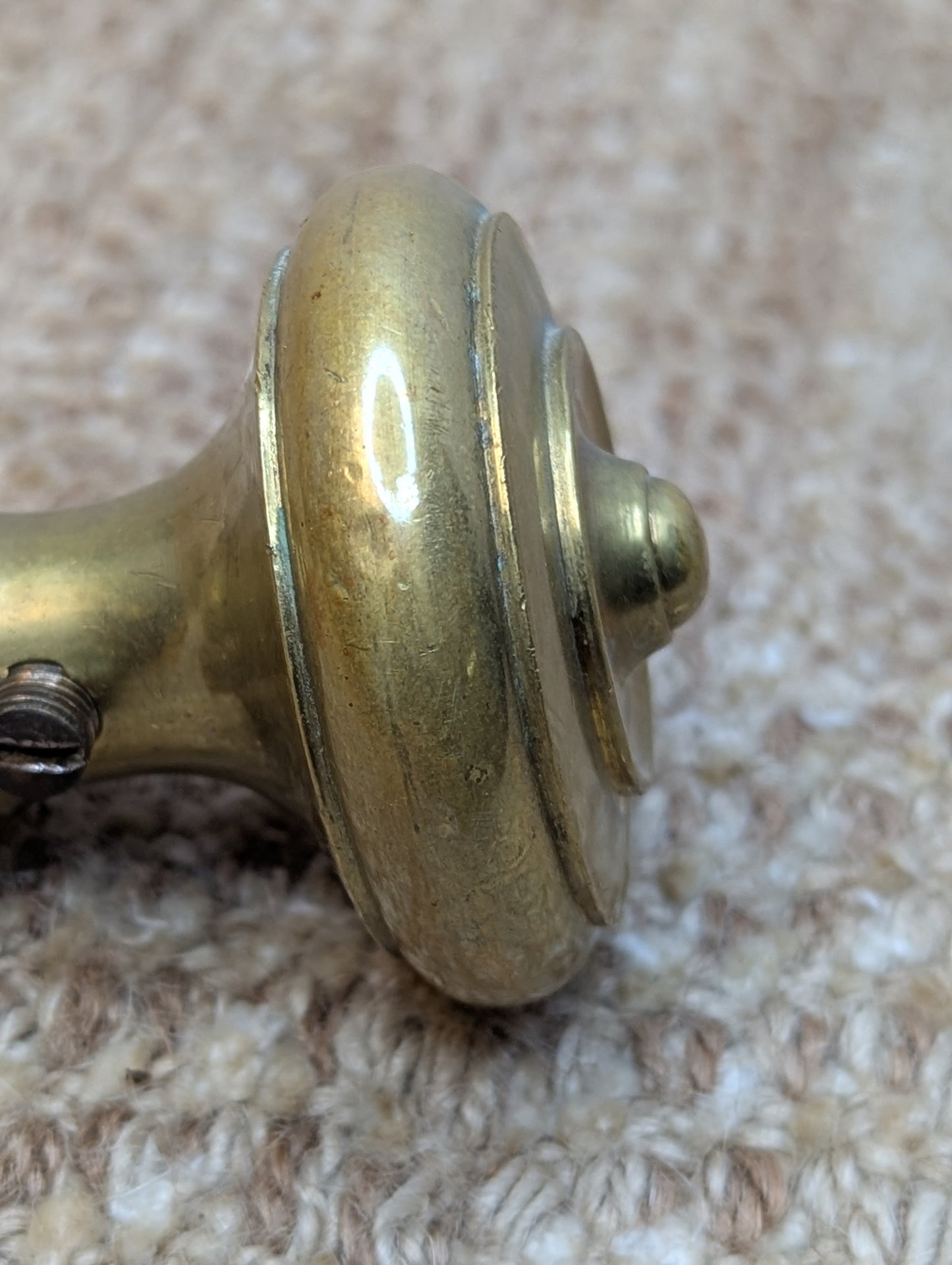 2 1/4" Vintage Reproduction Brass Door Knobs & Rosettes Set Door Hardware