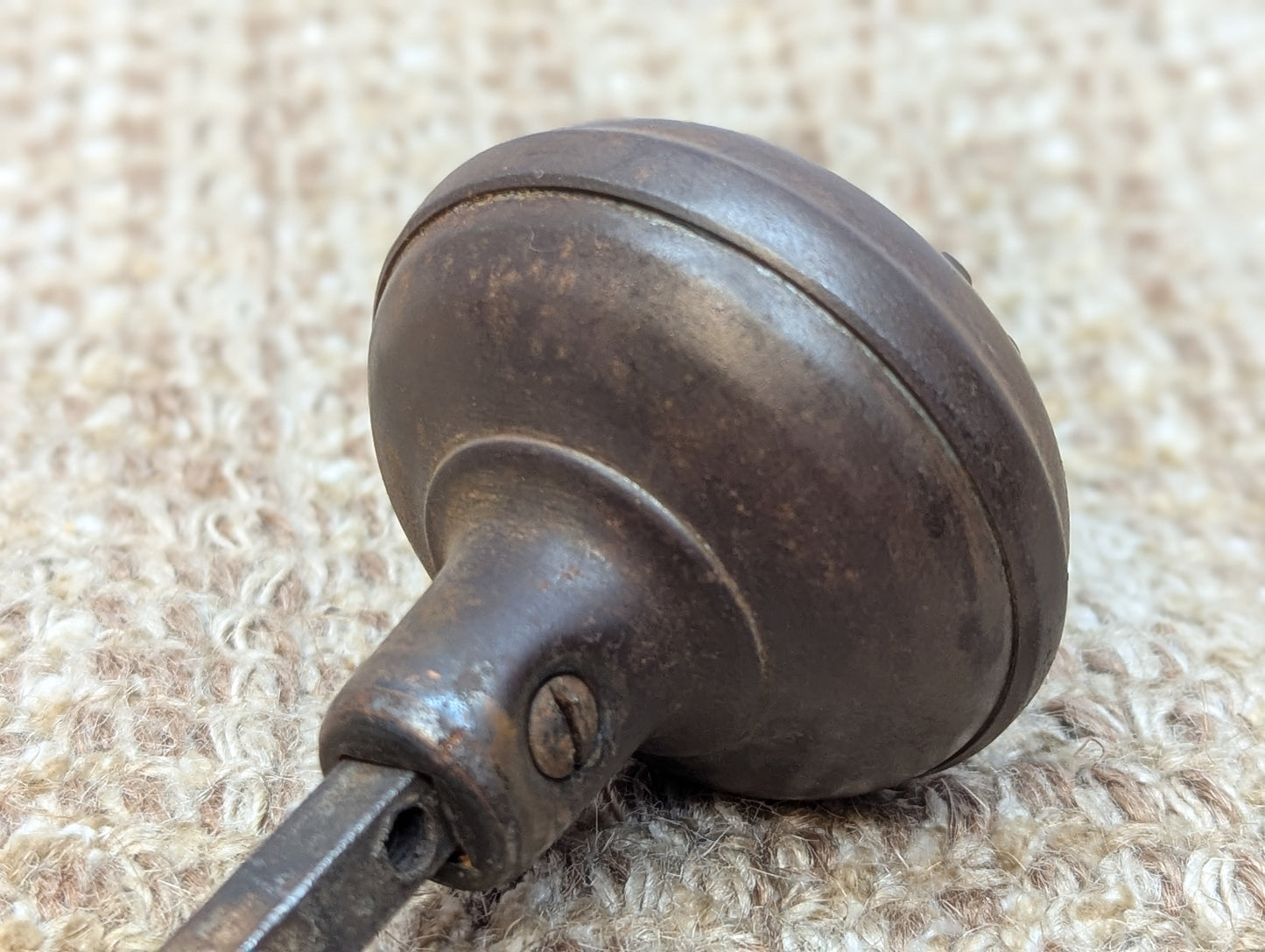 2 1/4" Antique Penn Hardware Steel Door Knob Set Door Hardware Circa 1915